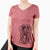 Bare Bonnie the Bouvier Des Flandres - Women's V-neck Shirt