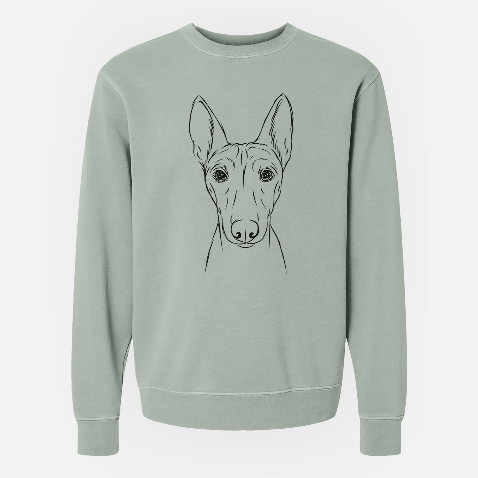 Bare Bonsai the Basenji - Unisex Pigment Dyed Crew Sweatshirt