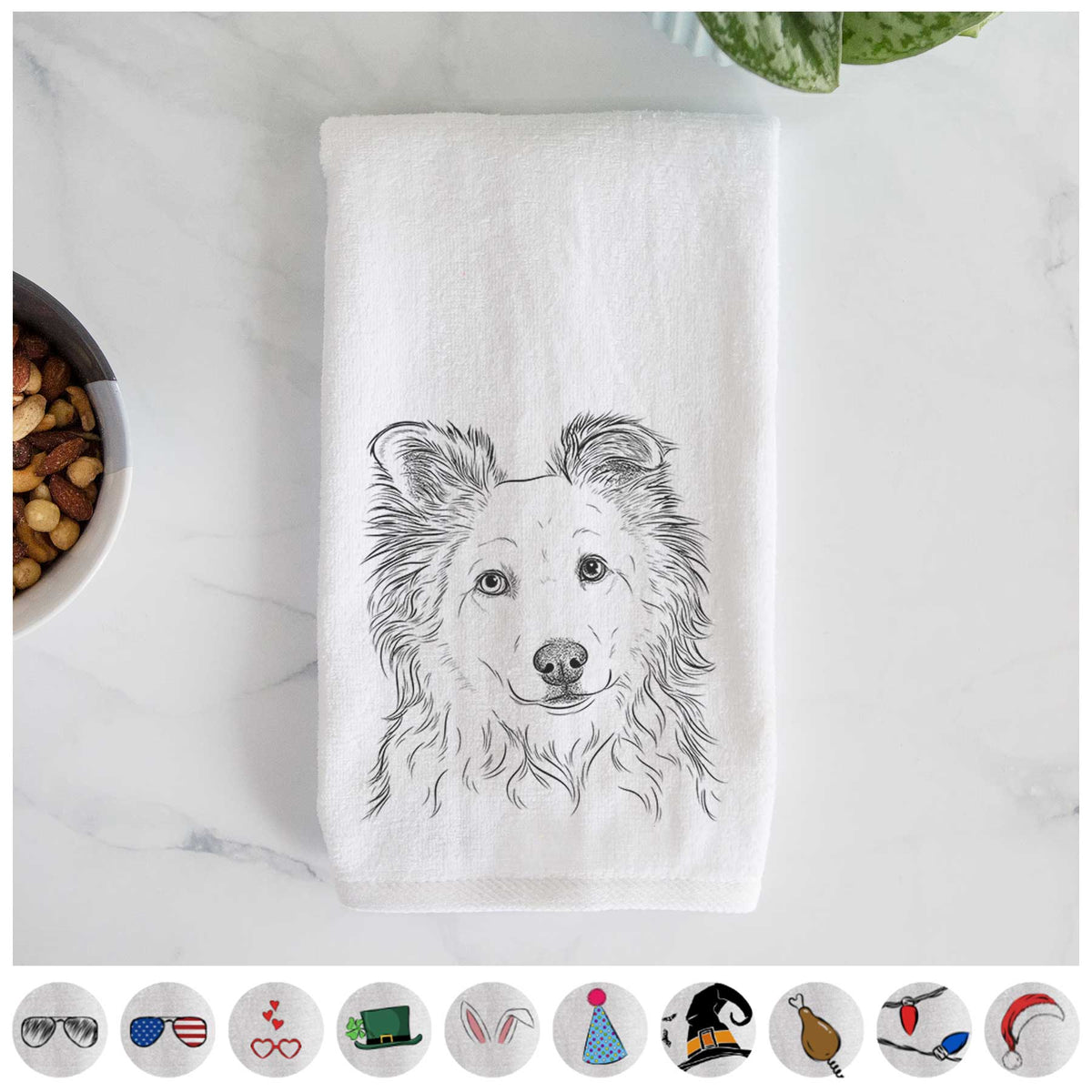 Bonsai the Mixed Breed Decorative Hand Towel