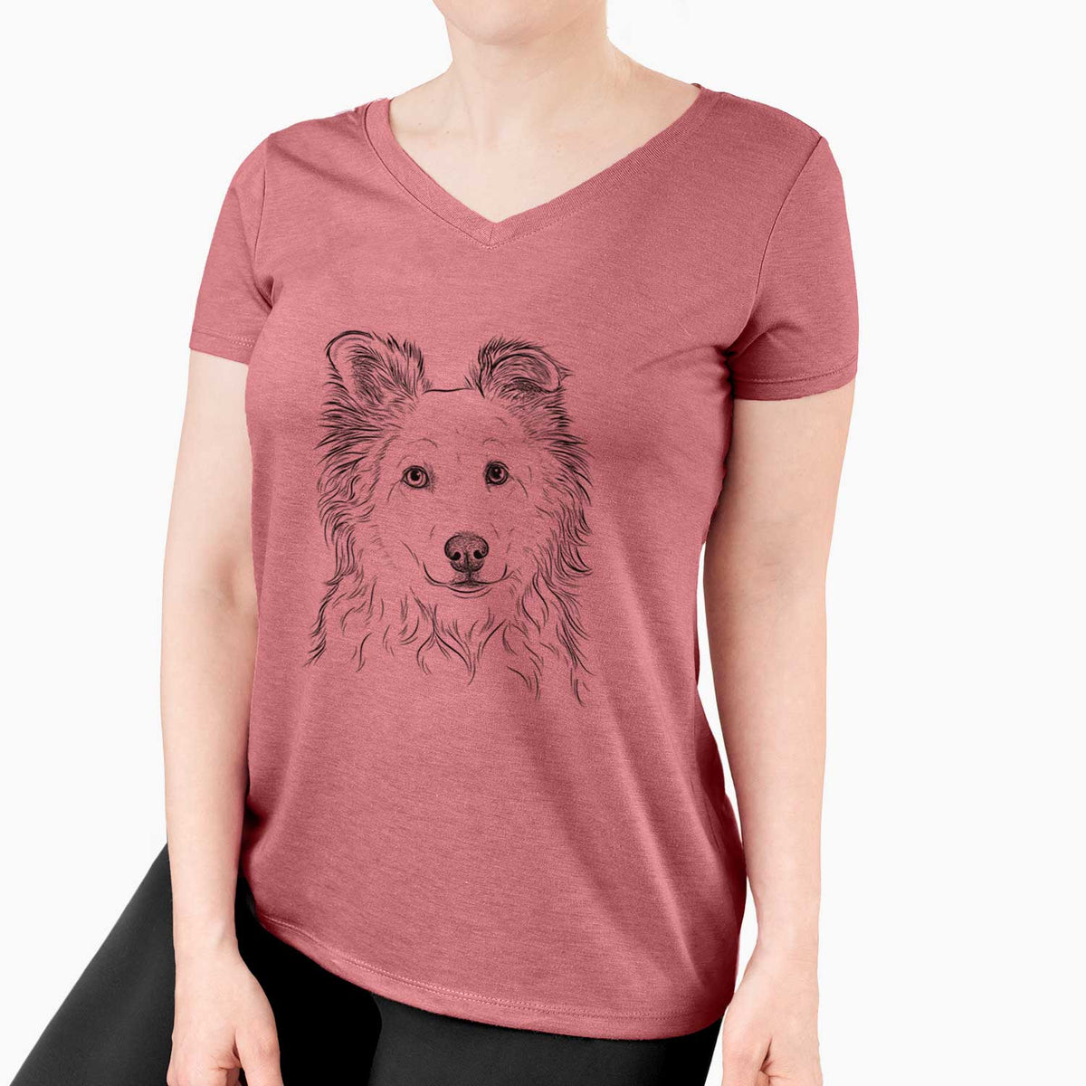Bare Bonsai the Mixed Breed - Women's V-neck Shirt