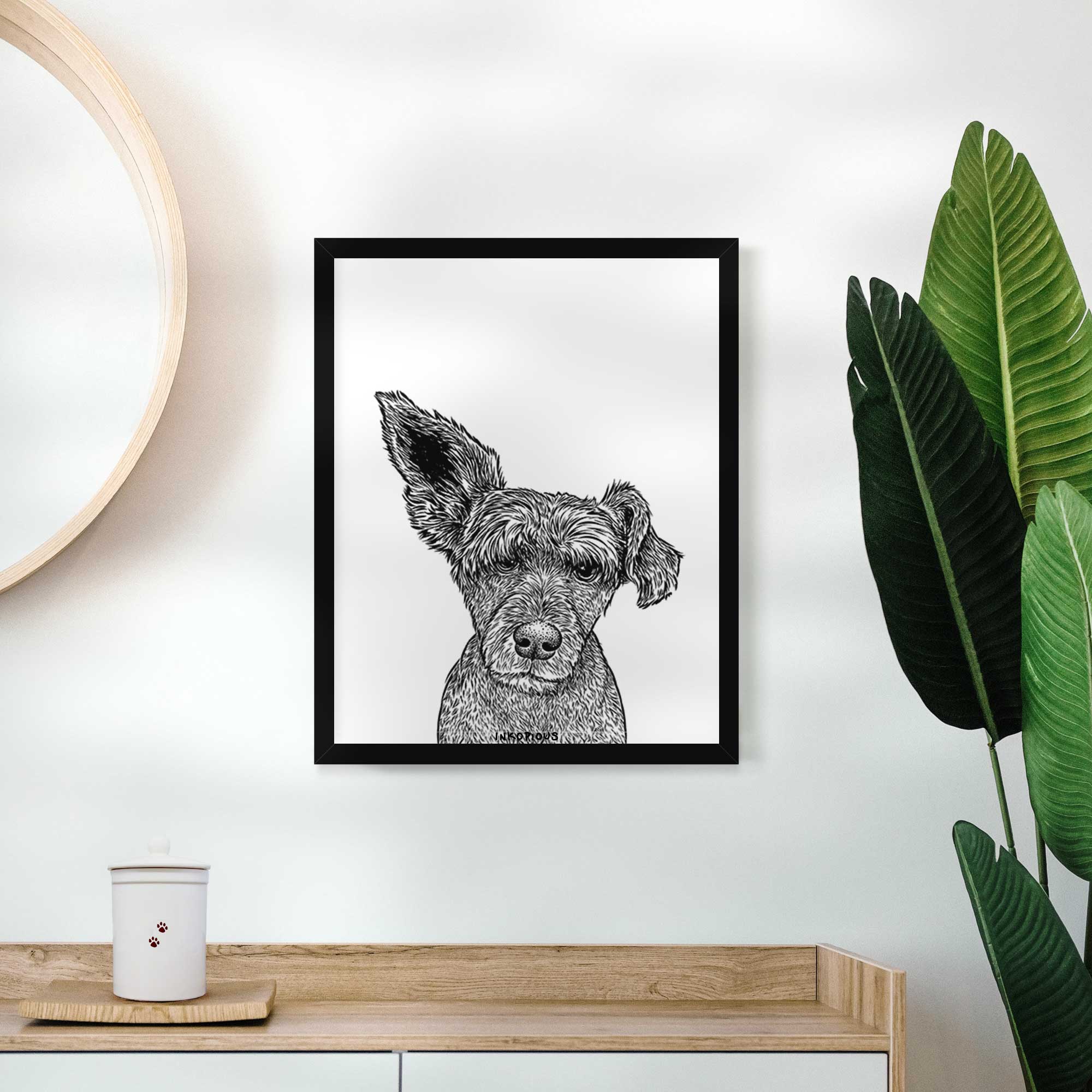 Boodles the Schnauzer Mix Art Print