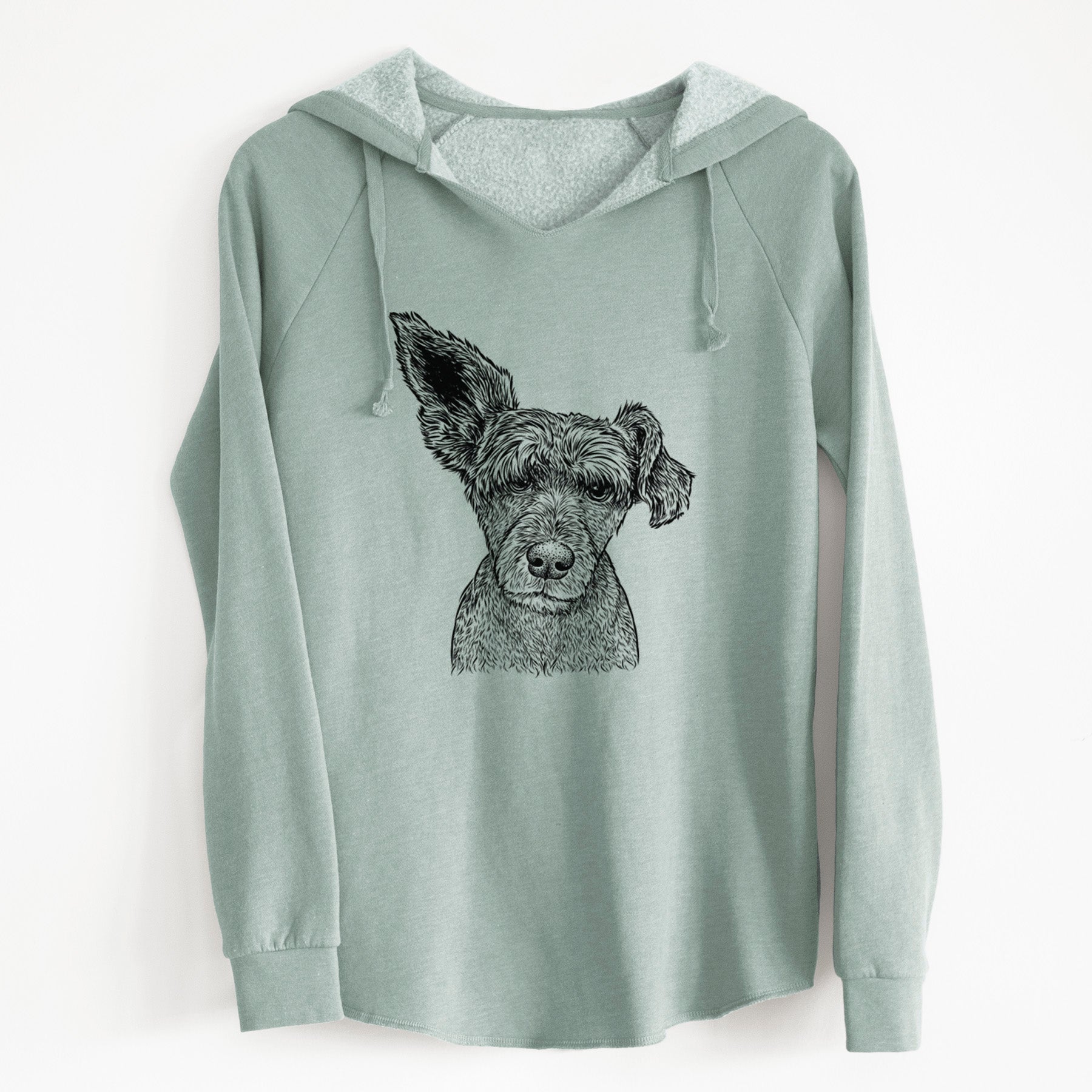 Bare Boodles the Schnauzer Mix - Cali Wave Hooded Sweatshirt