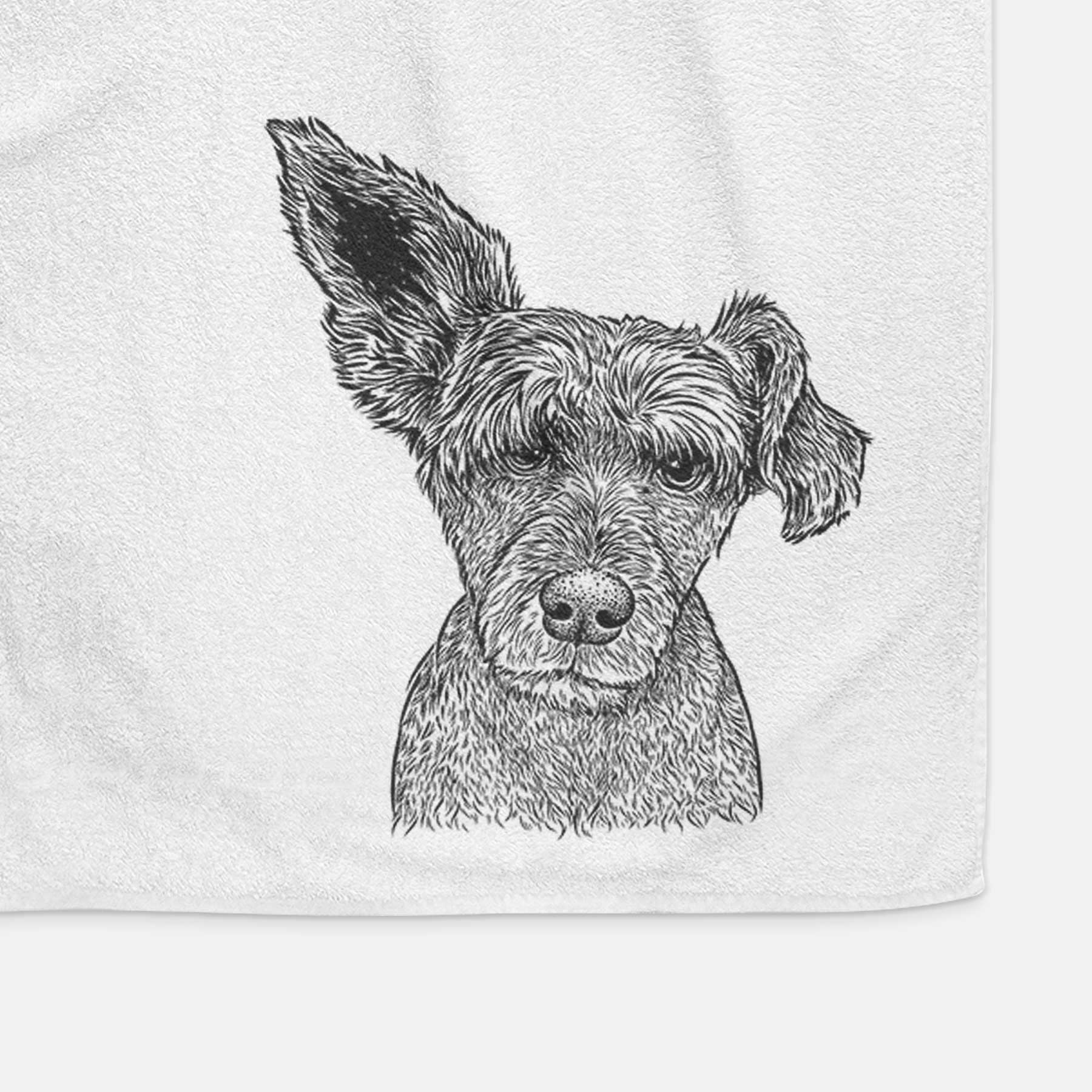 Boodles the Schnauzer Mix Decorative Hand Towel