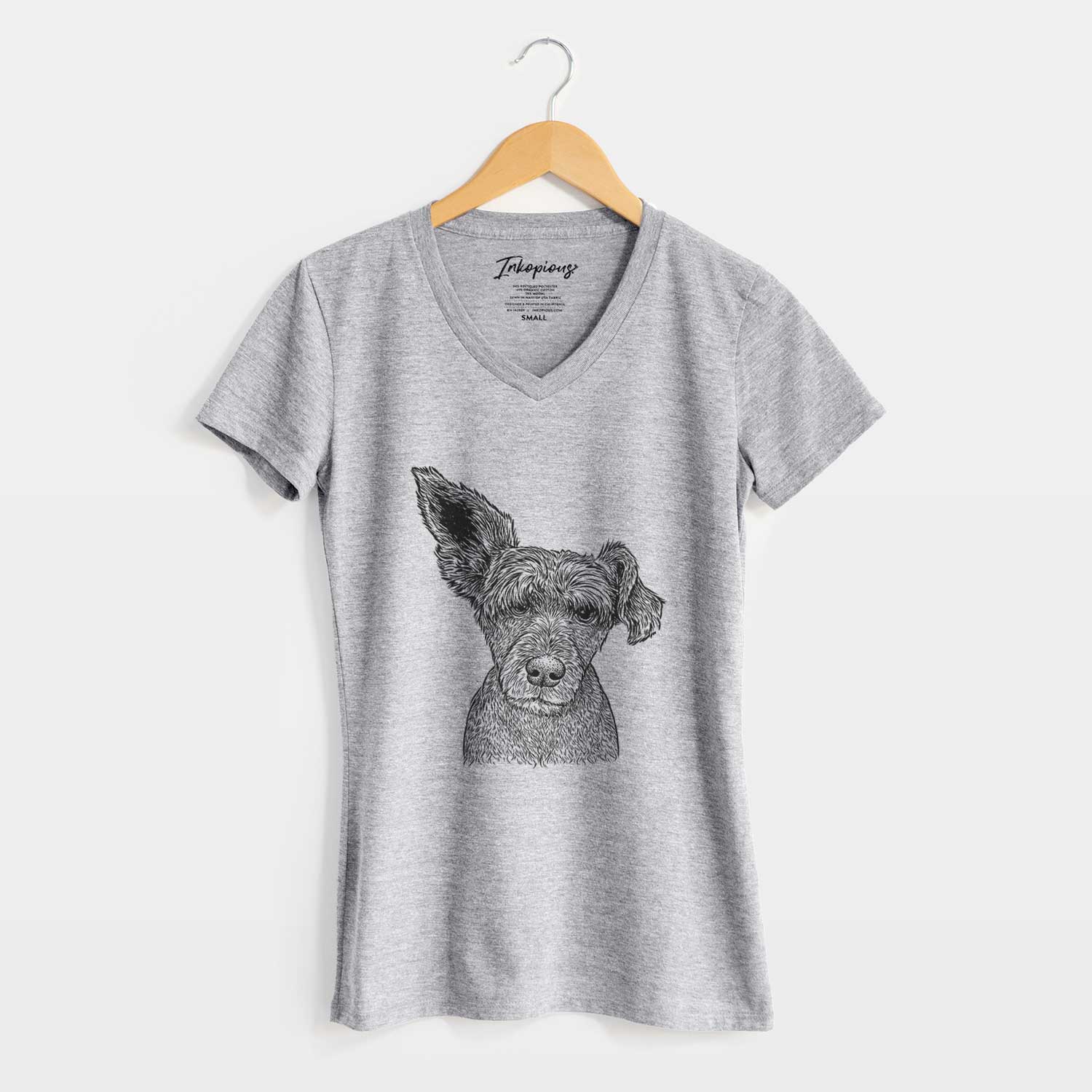 Bare Boodles the Schnauzer Mix - Women's V-neck Shirt