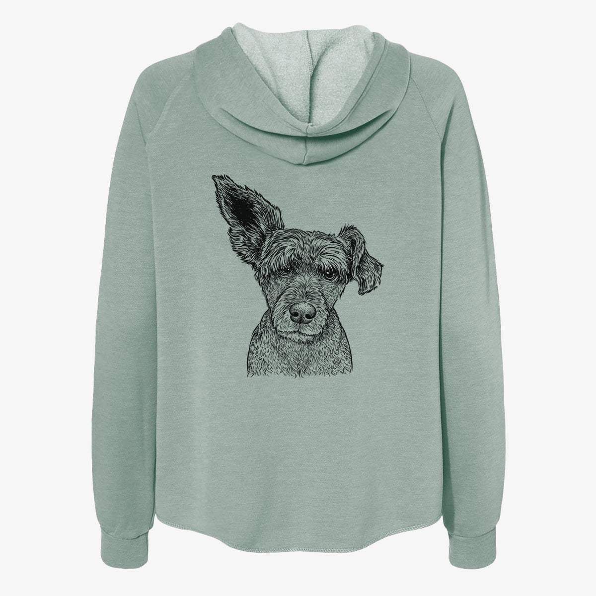 Boodles the Schnauzer Mix - Women's Cali Wave Zip-Up Sweatshirt