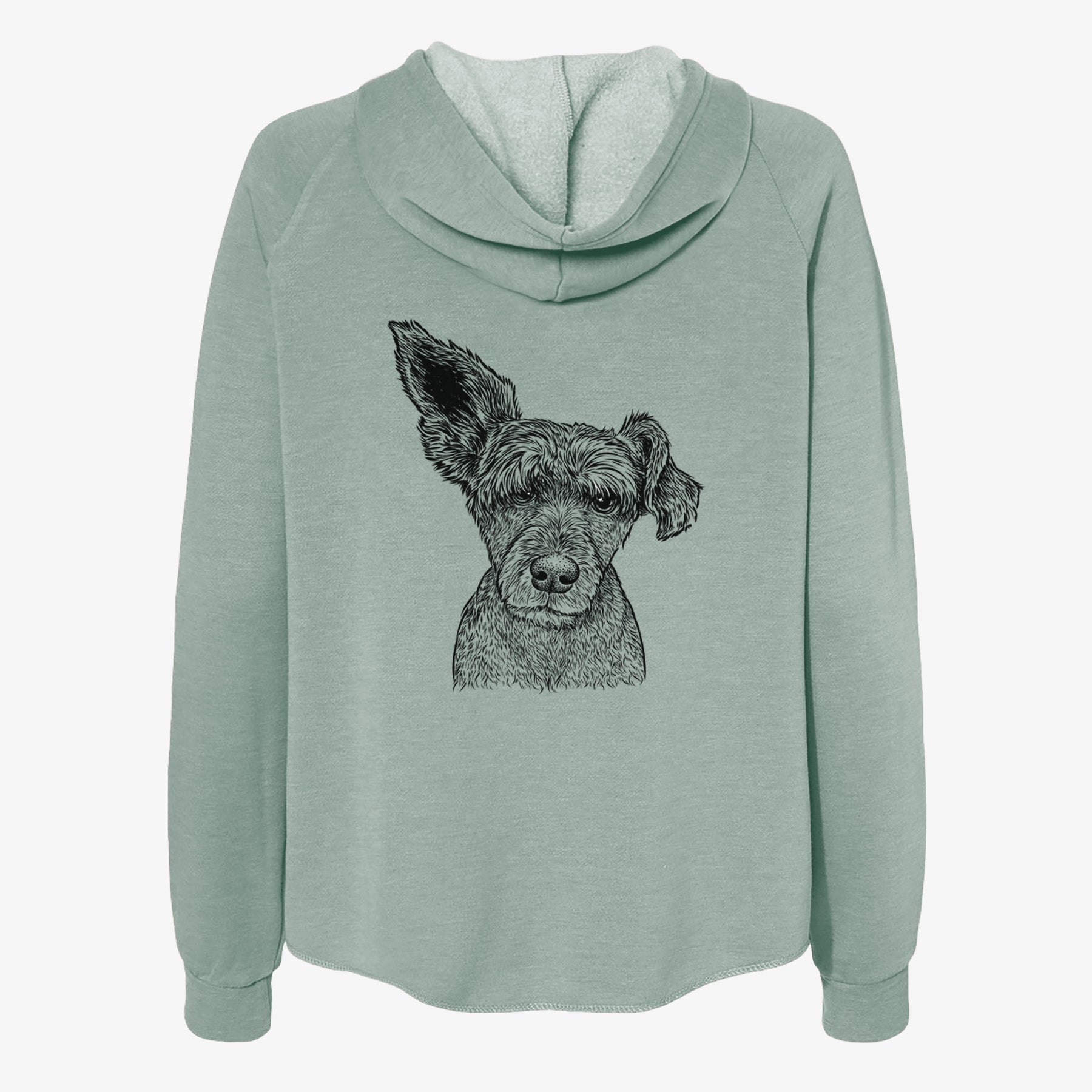 Boodles the Schnauzer Mix - Women's Cali Wave Zip-Up Sweatshirt