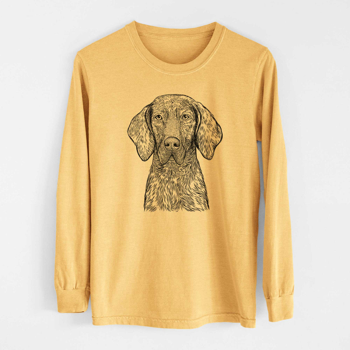 Bare Boone the Plott Hound - Heavyweight 100% Cotton Long Sleeve