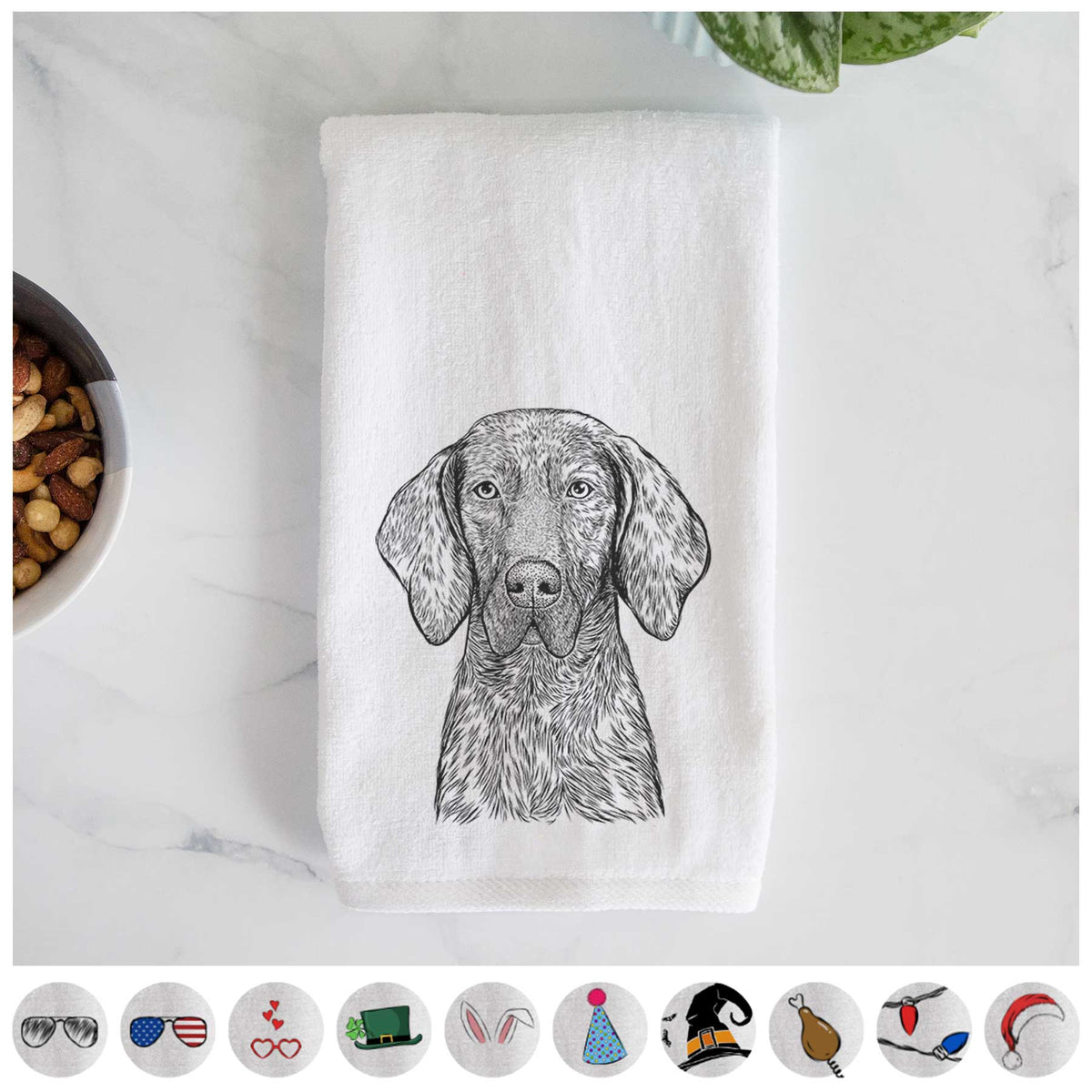 Boone the Plott Hound Decorative Hand Towel