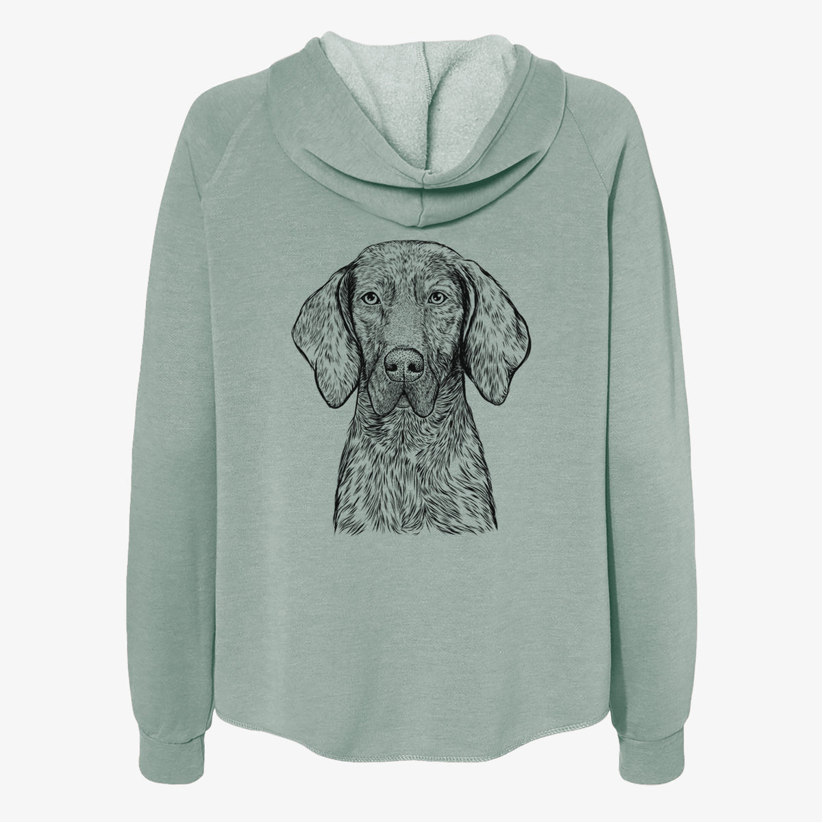 Boone the Plott Hound - Women's Cali Wave Zip-Up Sweatshirt
