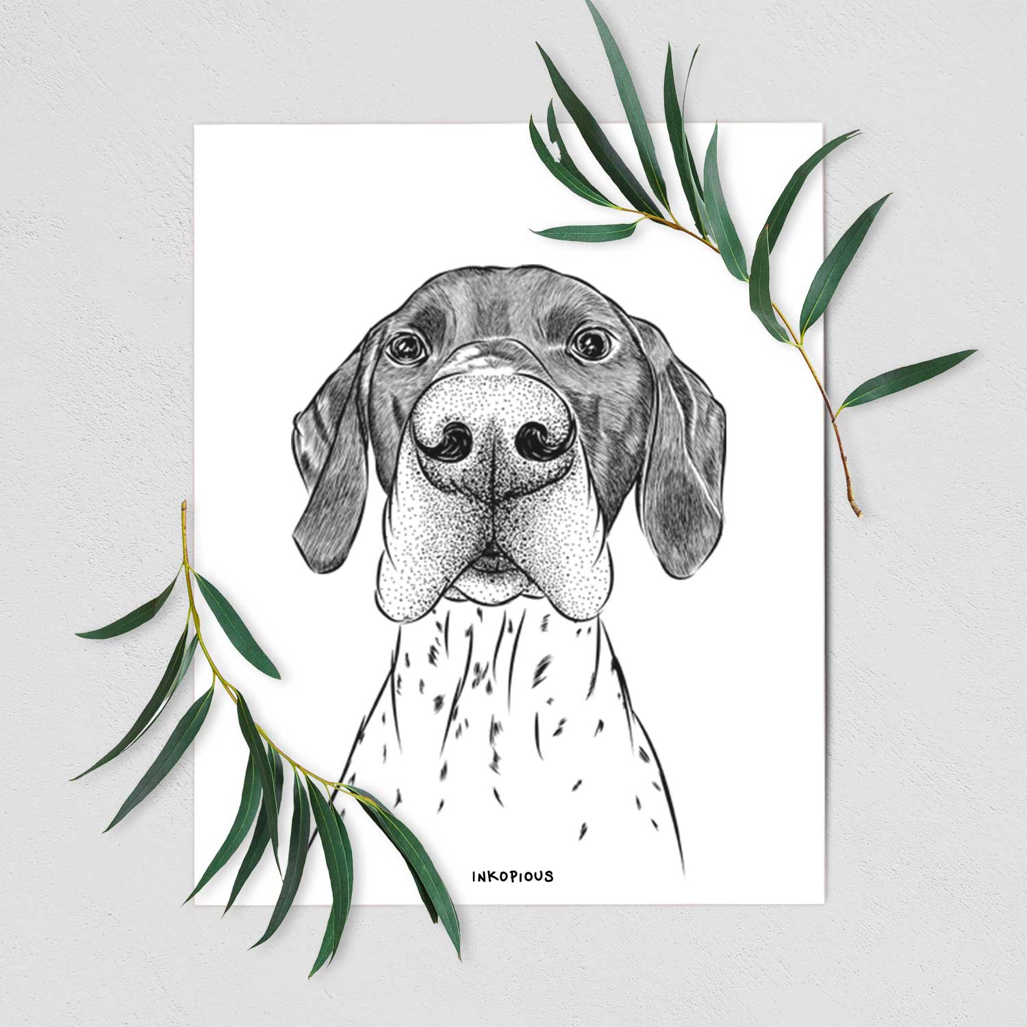 Booze the German Shorthaired Pointer Art Print