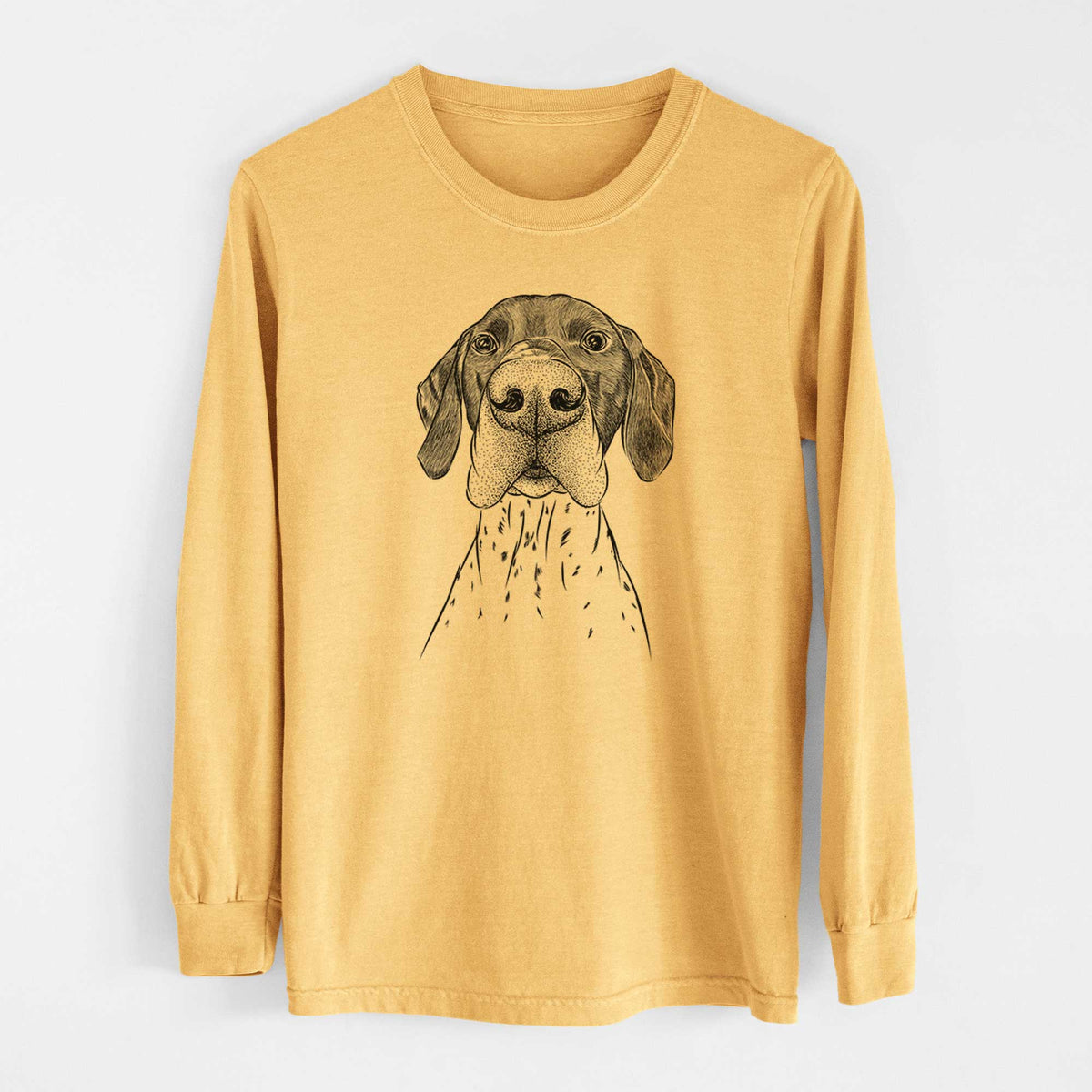 Bare Booze the German Shorthaired Pointer - Heavyweight 100% Cotton Long Sleeve