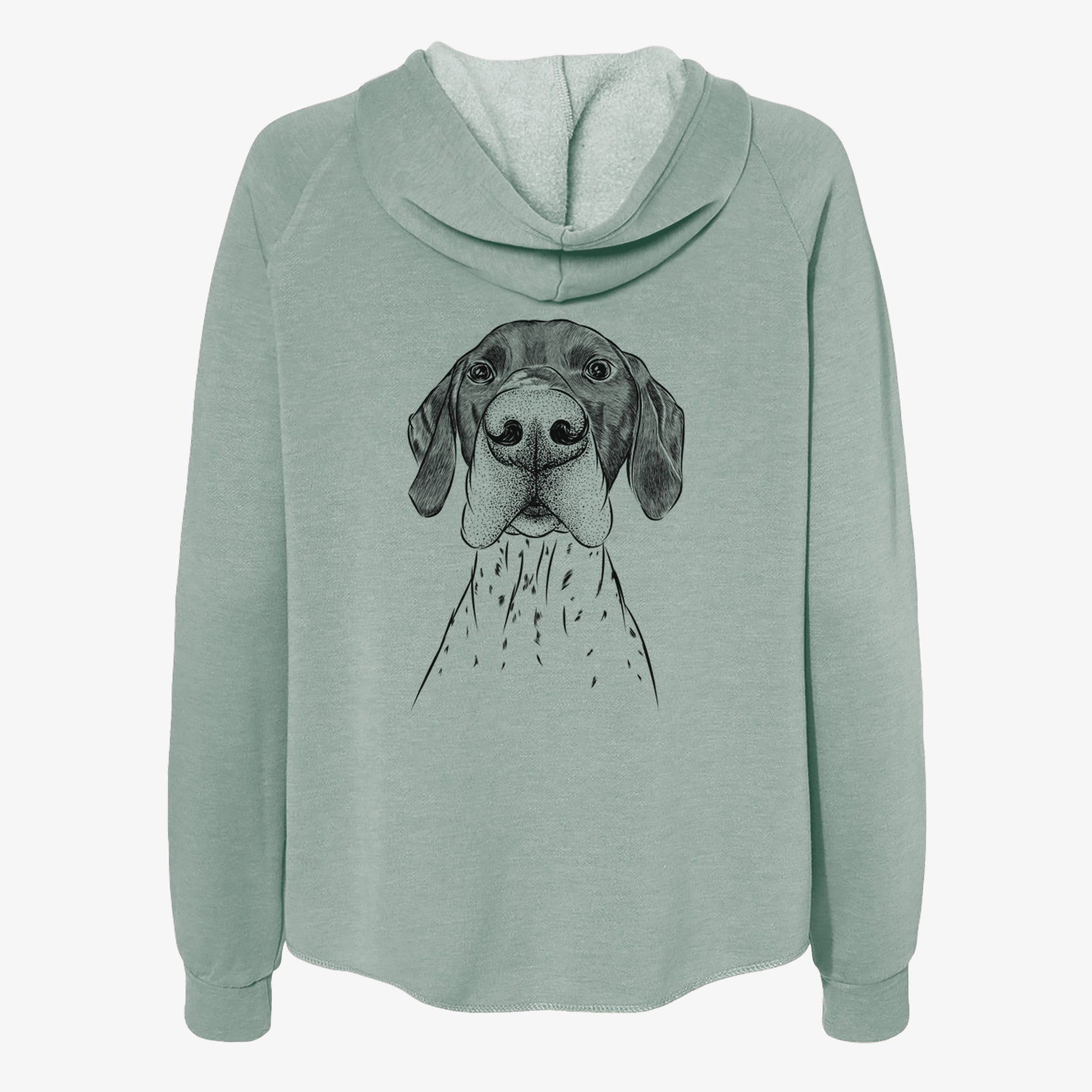 Booze the German Shorthaired Pointer - Women's Cali Wave Zip-Up Sweatshirt