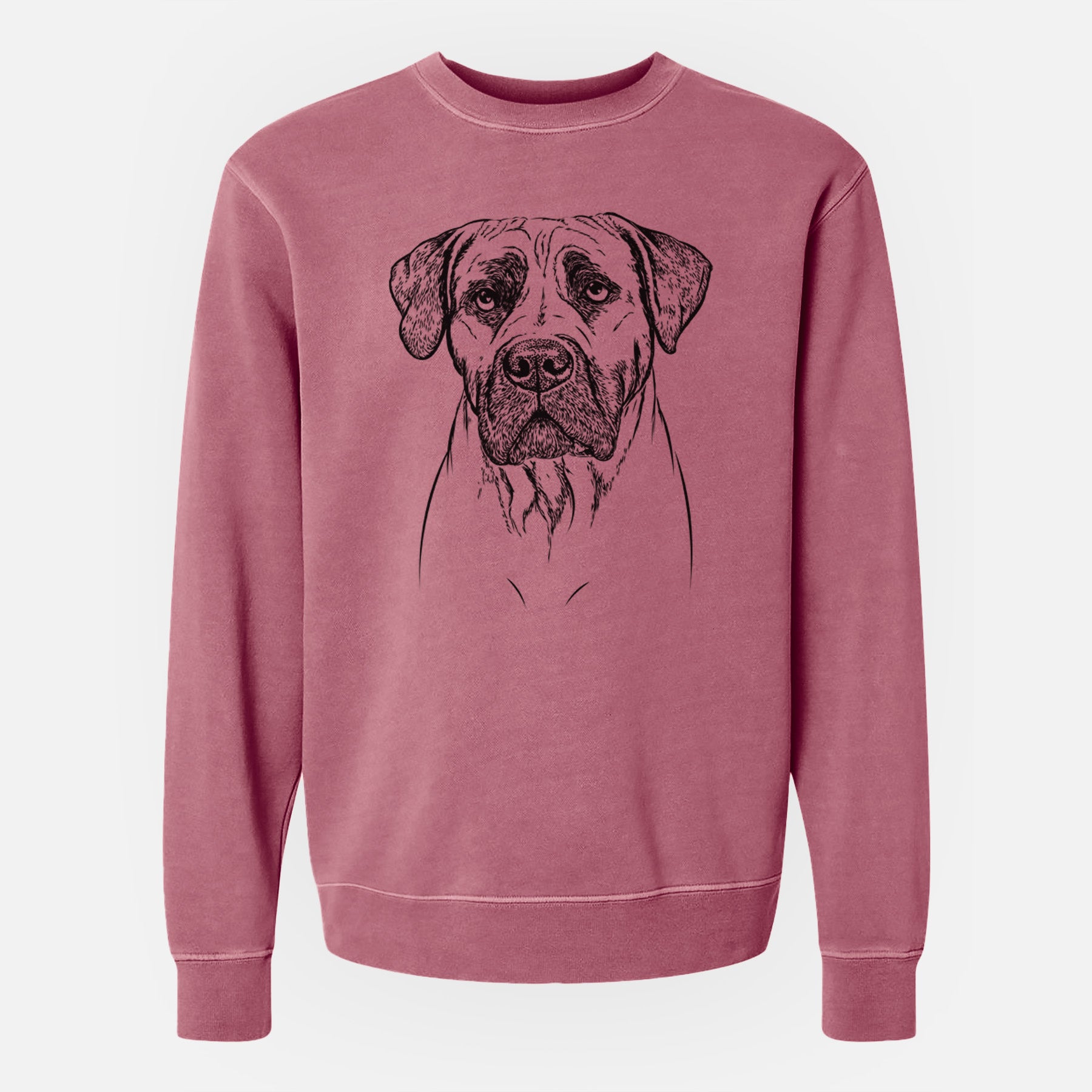 Bare Boris the Boerboel - Unisex Pigment Dyed Crew Sweatshirt