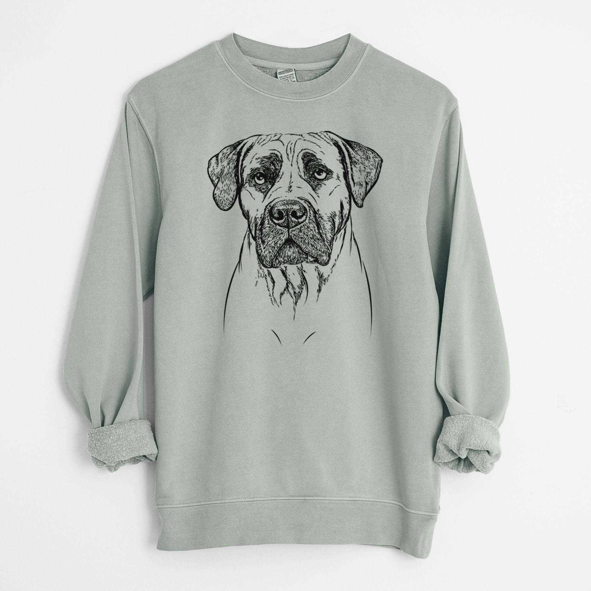 Bare Boris the Boerboel - Unisex Pigment Dyed Crew Sweatshirt