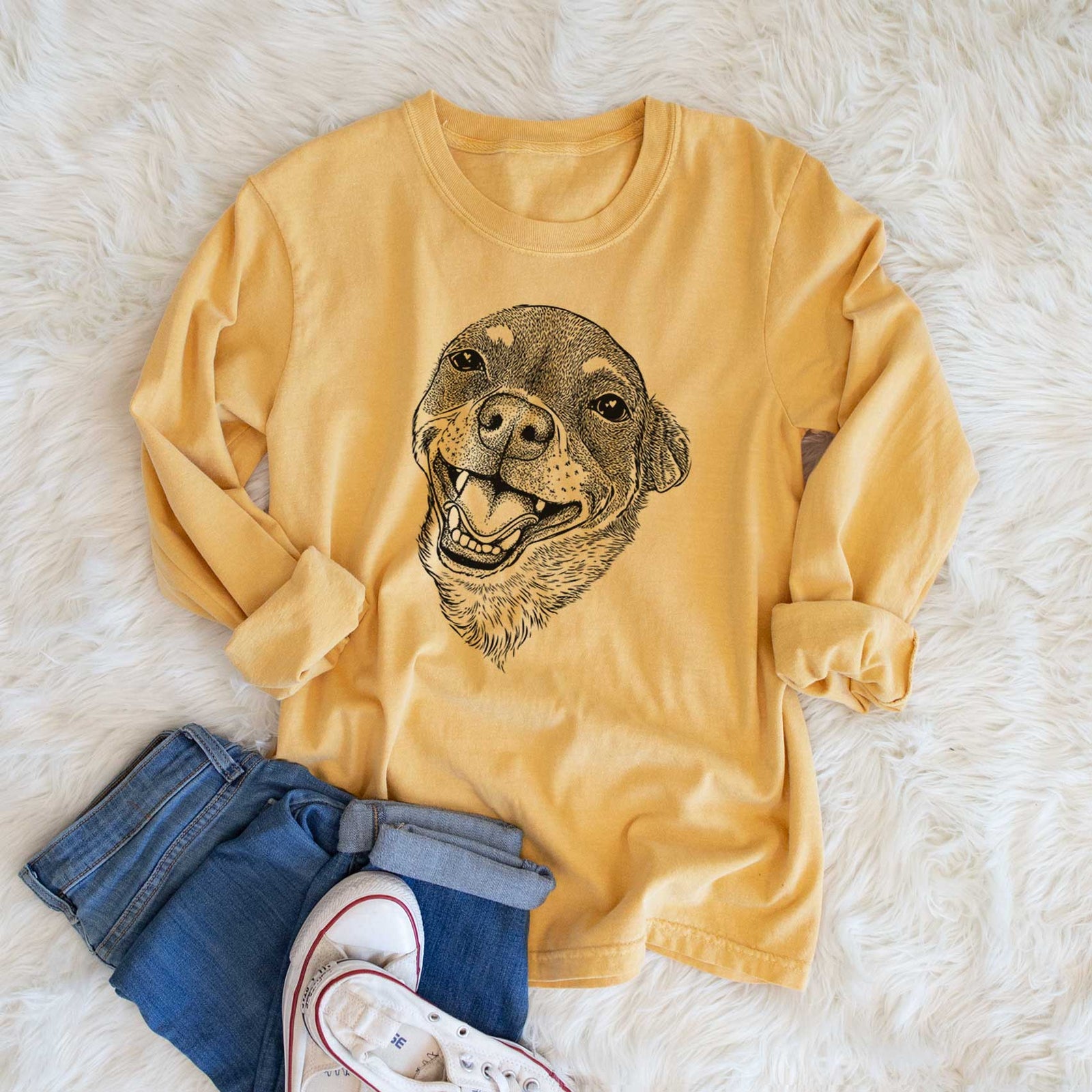 Bare Boss the Chihuahua - Heavyweight 100% Cotton Long Sleeve
