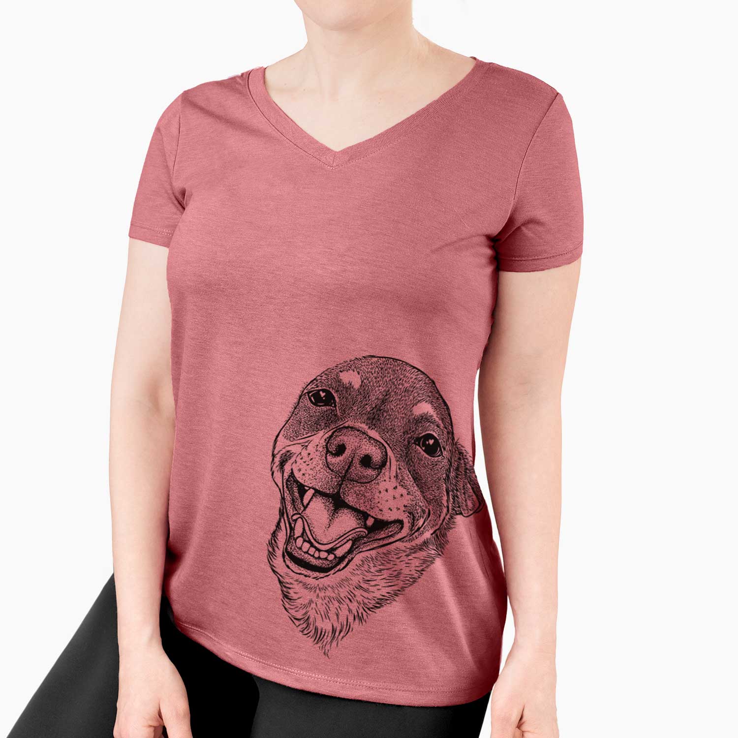 Bare Boss the Chihuahua - Women's V-neck Shirt