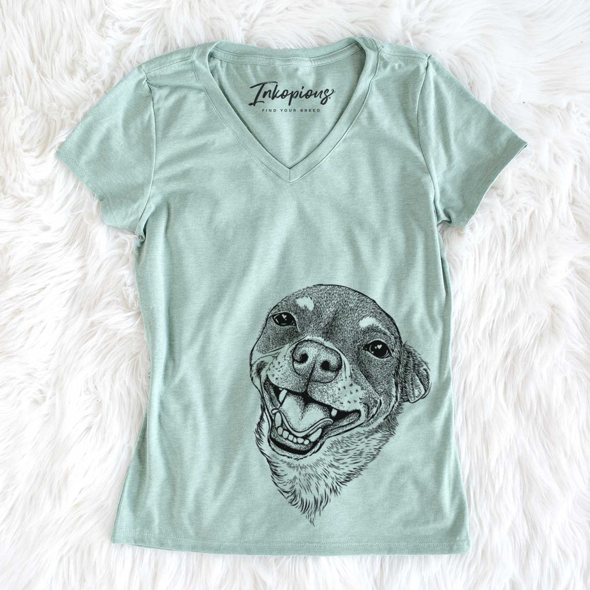 Bare Boss the Chihuahua - Women's V-neck Shirt