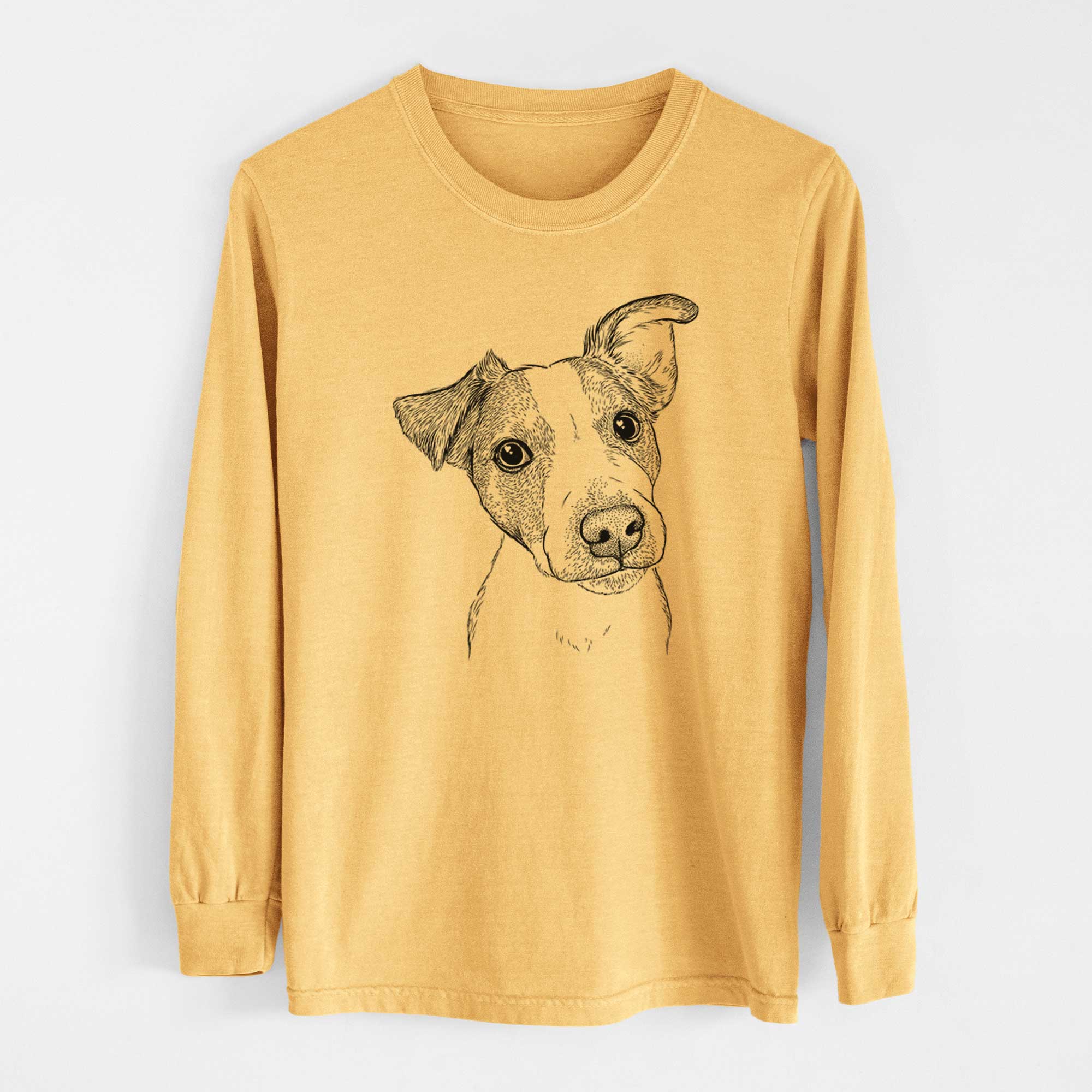 Bare Bosse the Jack Russell Terrier - Heavyweight 100% Cotton Long Sleeve