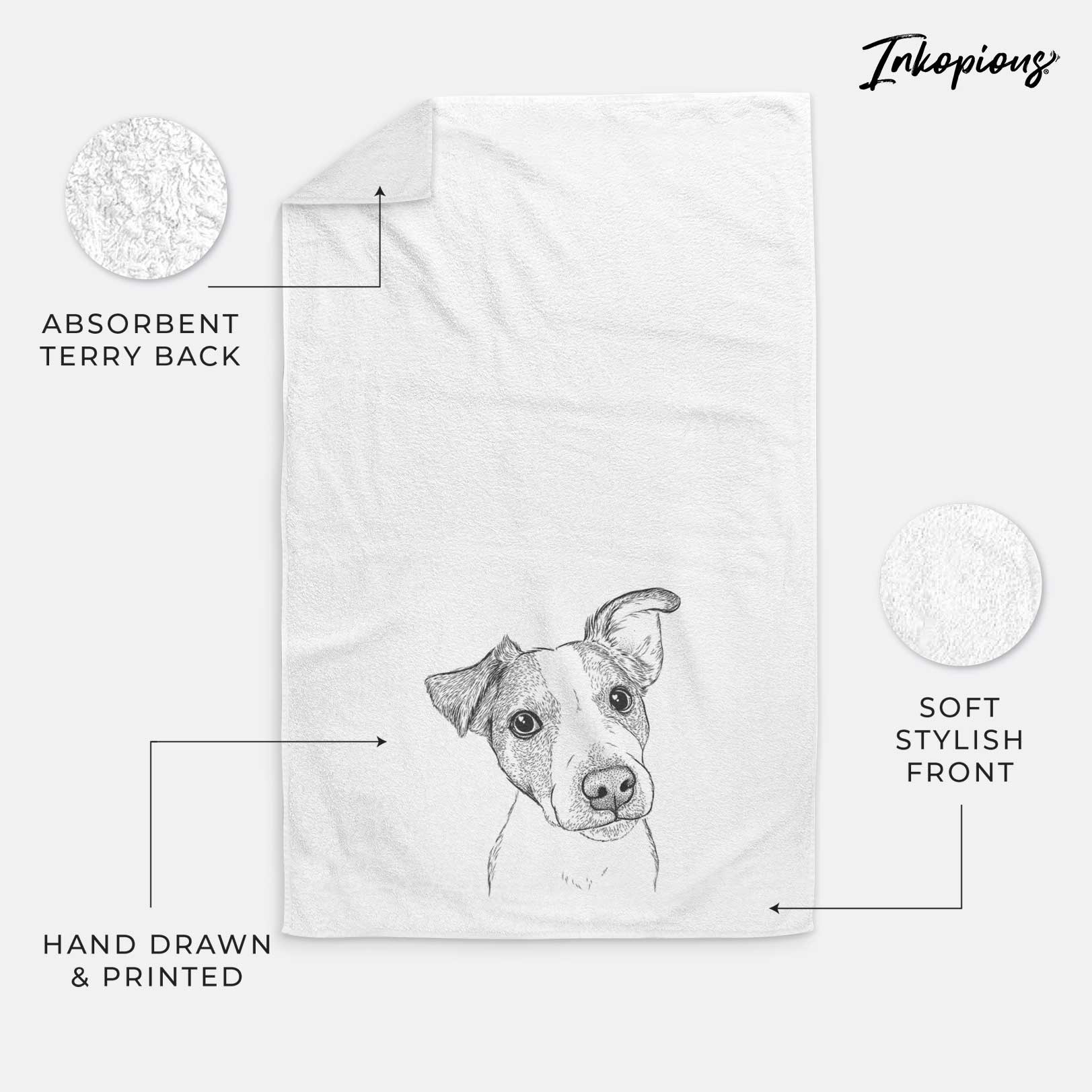 Bosse the Jack Russell Terrier Decorative Hand Towel