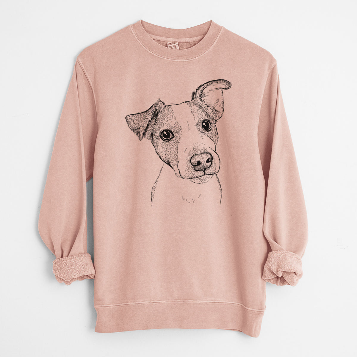 Bare Bosse the Jack Russell Terrier - Unisex Pigment Dyed Crew Sweatshirt