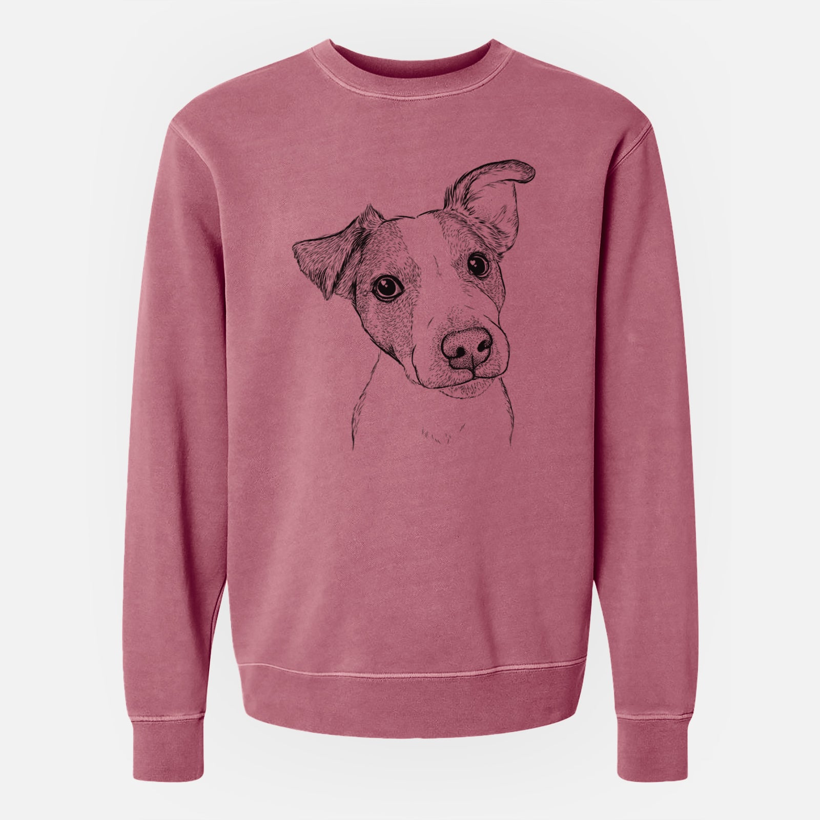 Bare Bosse the Jack Russell Terrier - Unisex Pigment Dyed Crew Sweatshirt