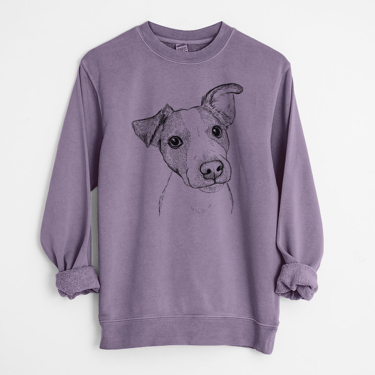 Bare Bosse the Jack Russell Terrier - Unisex Pigment Dyed Crew Sweatshirt