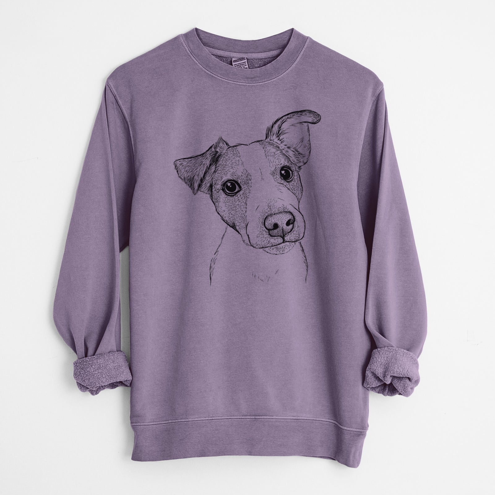 Bare Bosse the Jack Russell Terrier - Unisex Pigment Dyed Crew Sweatshirt
