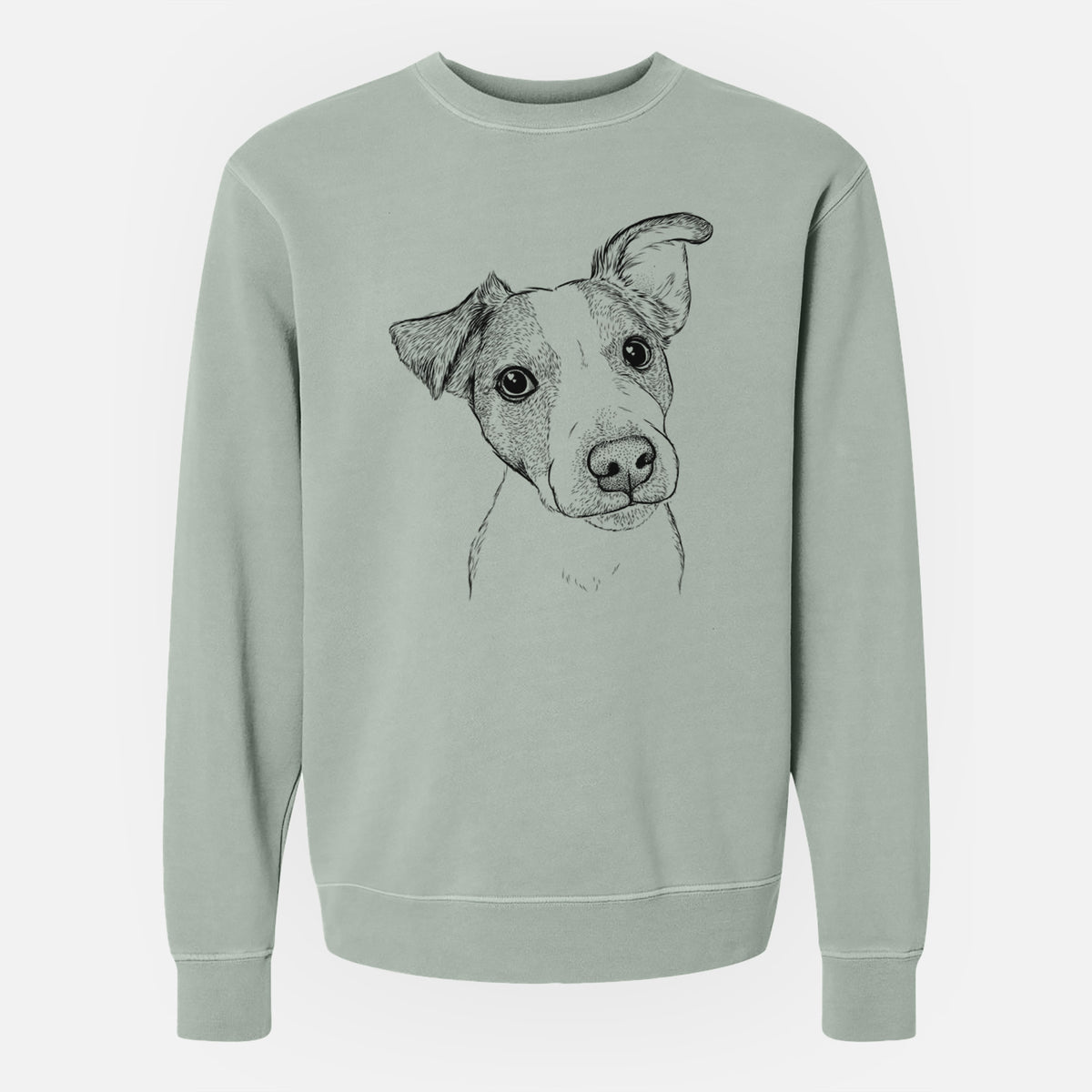 Bare Bosse the Jack Russell Terrier - Unisex Pigment Dyed Crew Sweatshirt