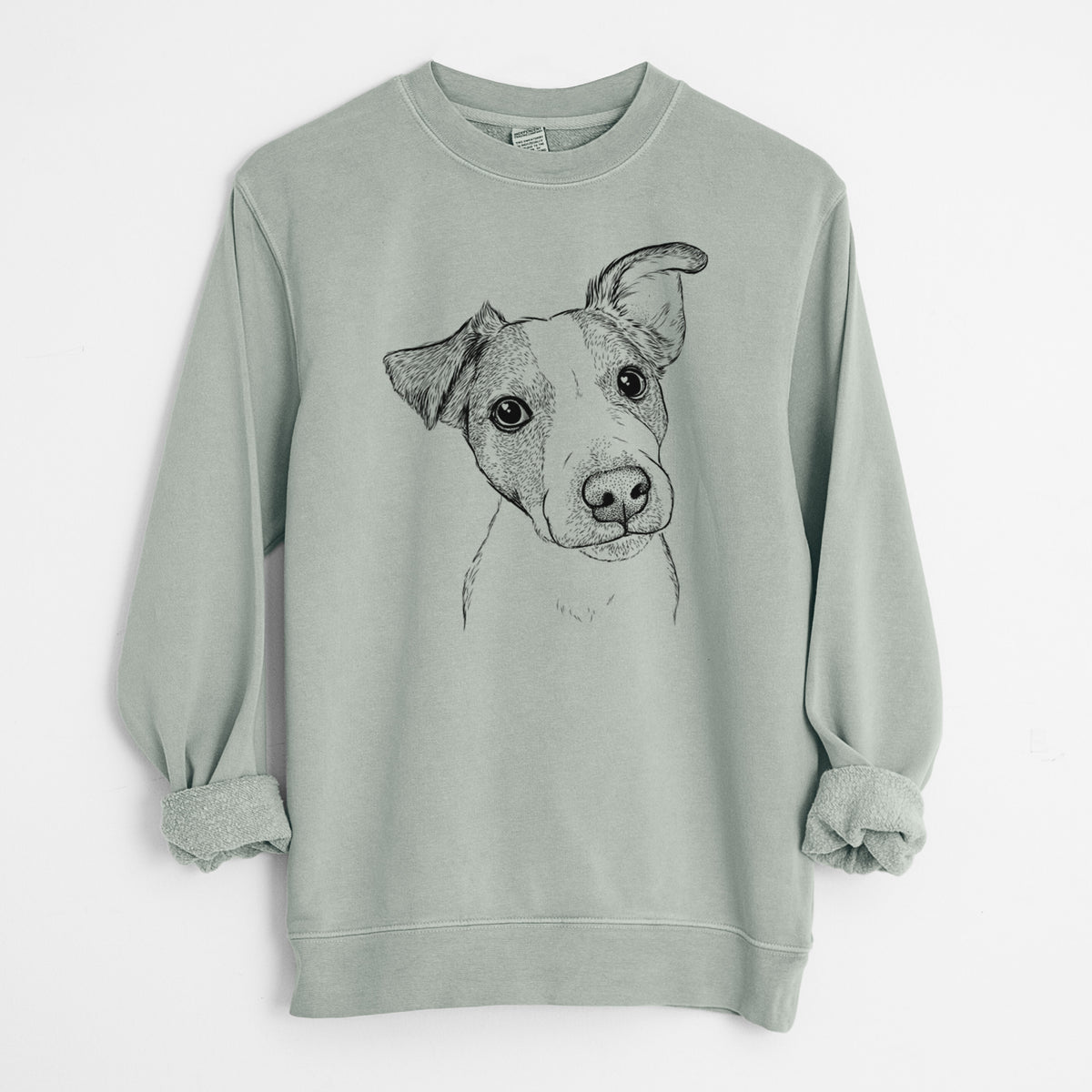 Bare Bosse the Jack Russell Terrier - Unisex Pigment Dyed Crew Sweatshirt