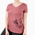 Bare Bosse the Jack Russell Terrier - Women's V-neck Shirt