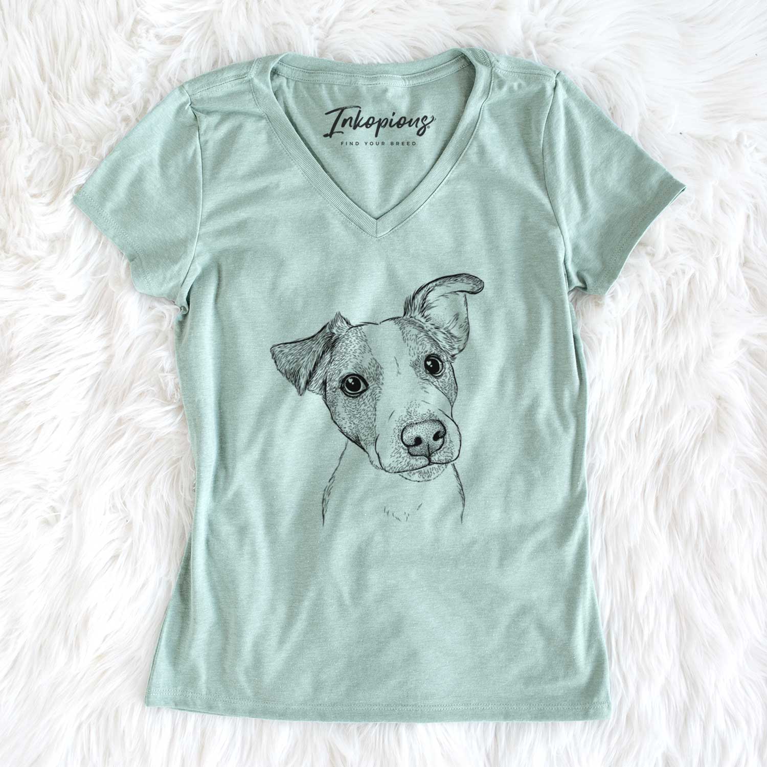 Bare Bosse the Jack Russell Terrier - Women's V-neck Shirt