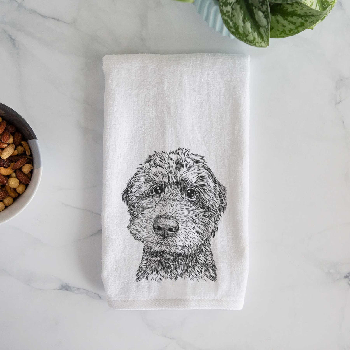 Bowser the Whoodle Decorative Hand Towel