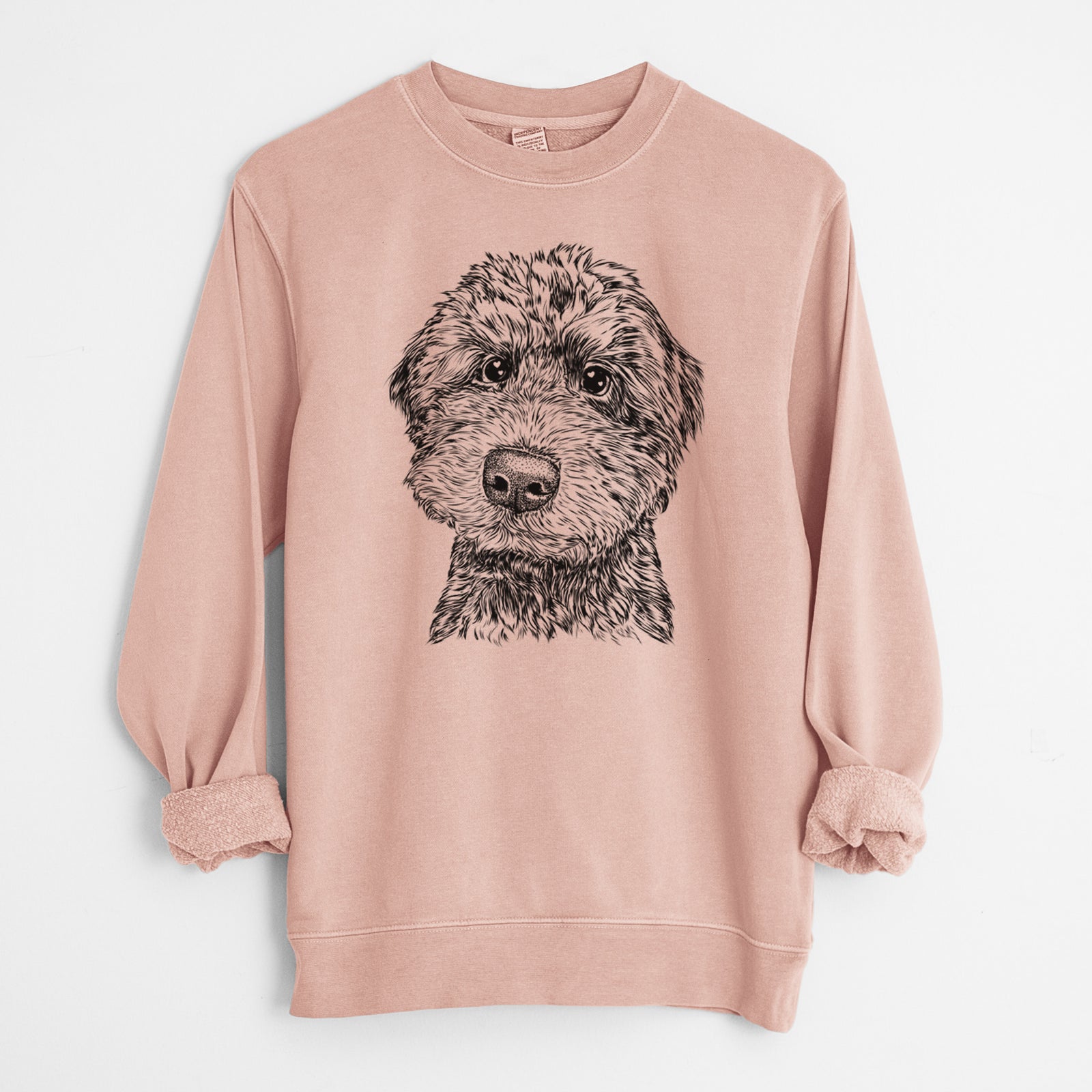 Bare Bowser the Whoodle - Unisex Pigment Dyed Crew Sweatshirt