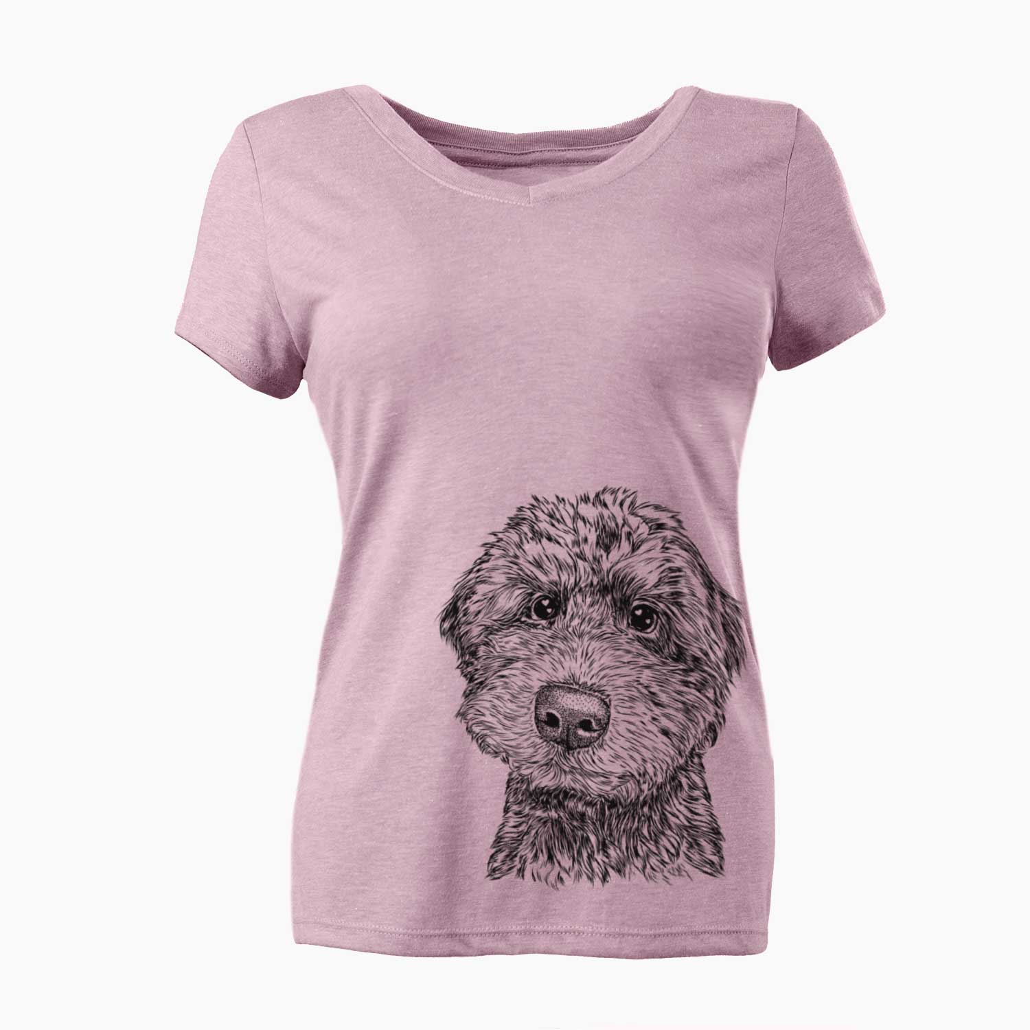 Bare Bowser the Whoodle - Women's V-neck Shirt