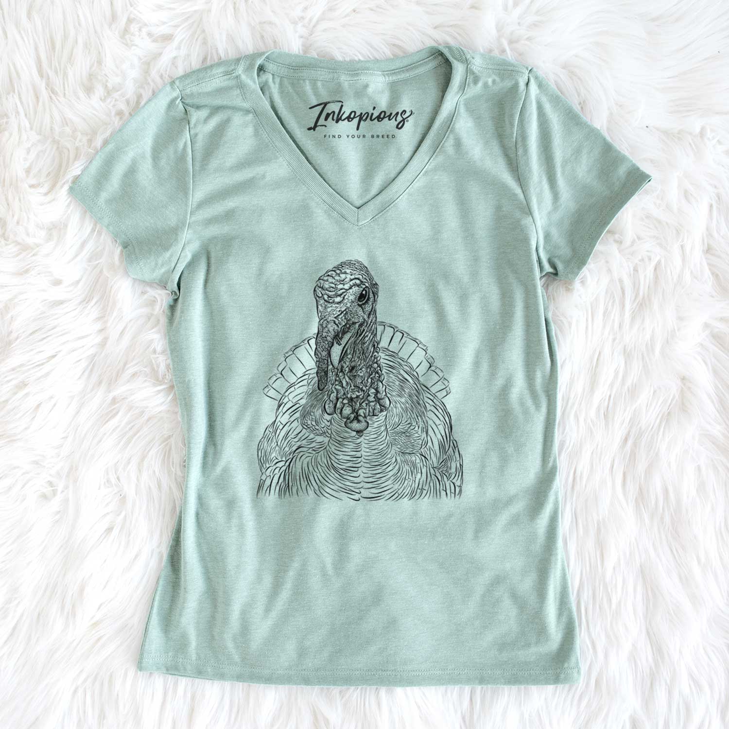 Bare Brady the Turkey - Women's V-neck Shirt