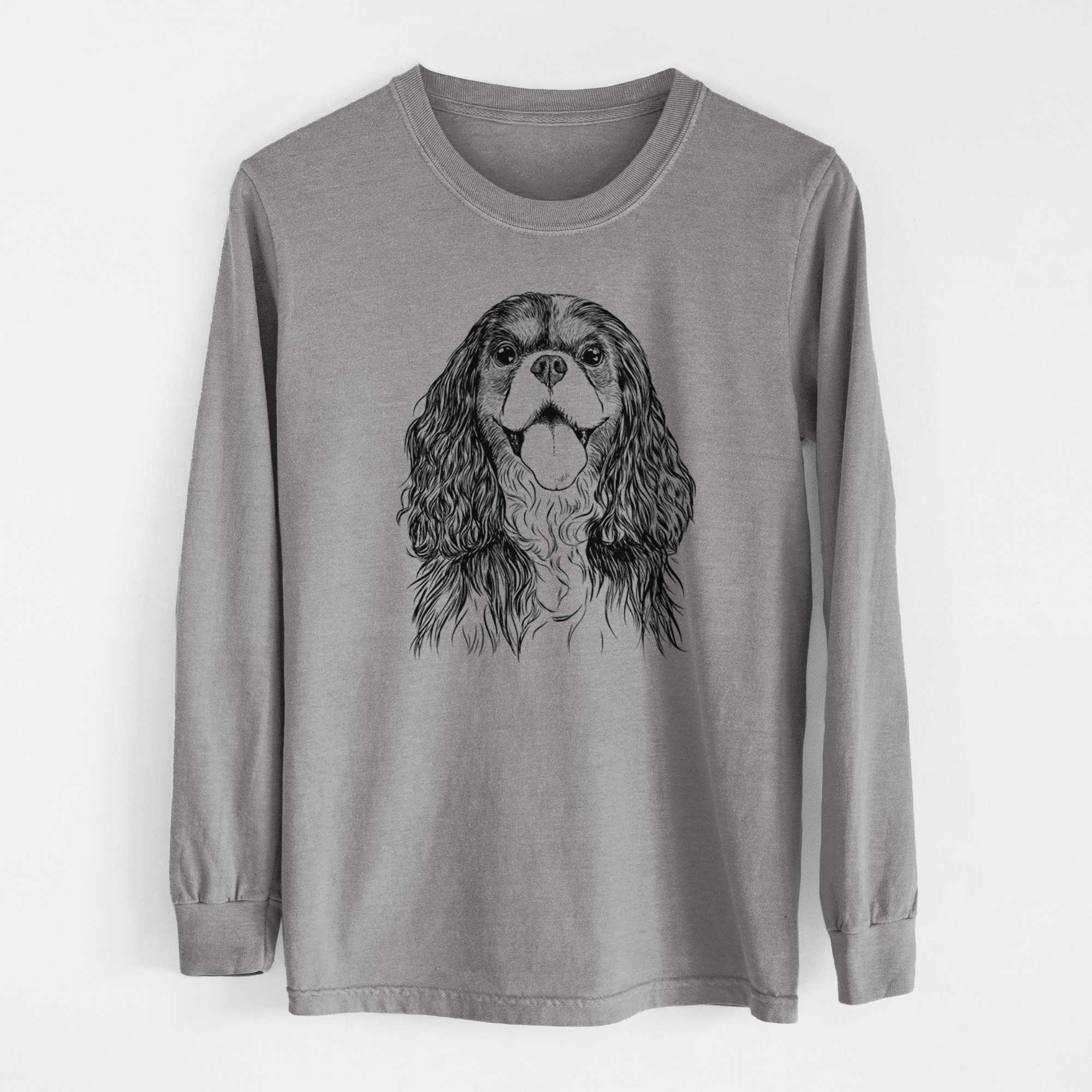 Bare Brandy the Cavalier King Charles Spaniel - Heavyweight 100% Cotton Long Sleeve