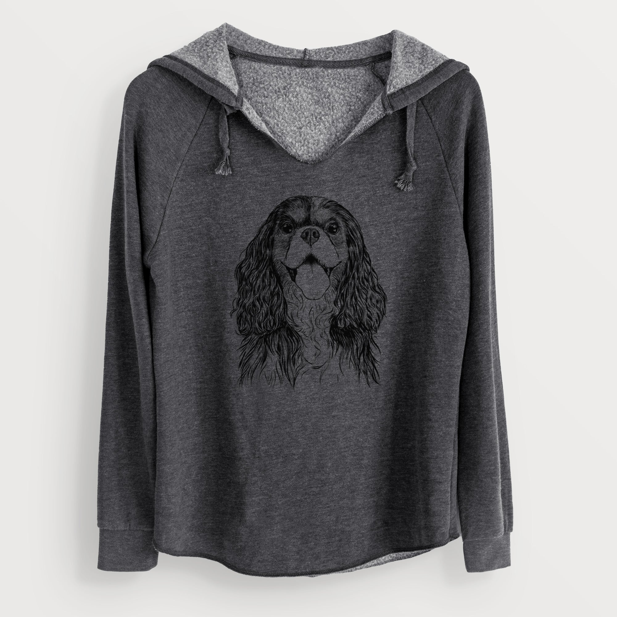 Bare Brandy the Cavalier King Charles Spaniel - Cali Wave Hooded Sweatshirt