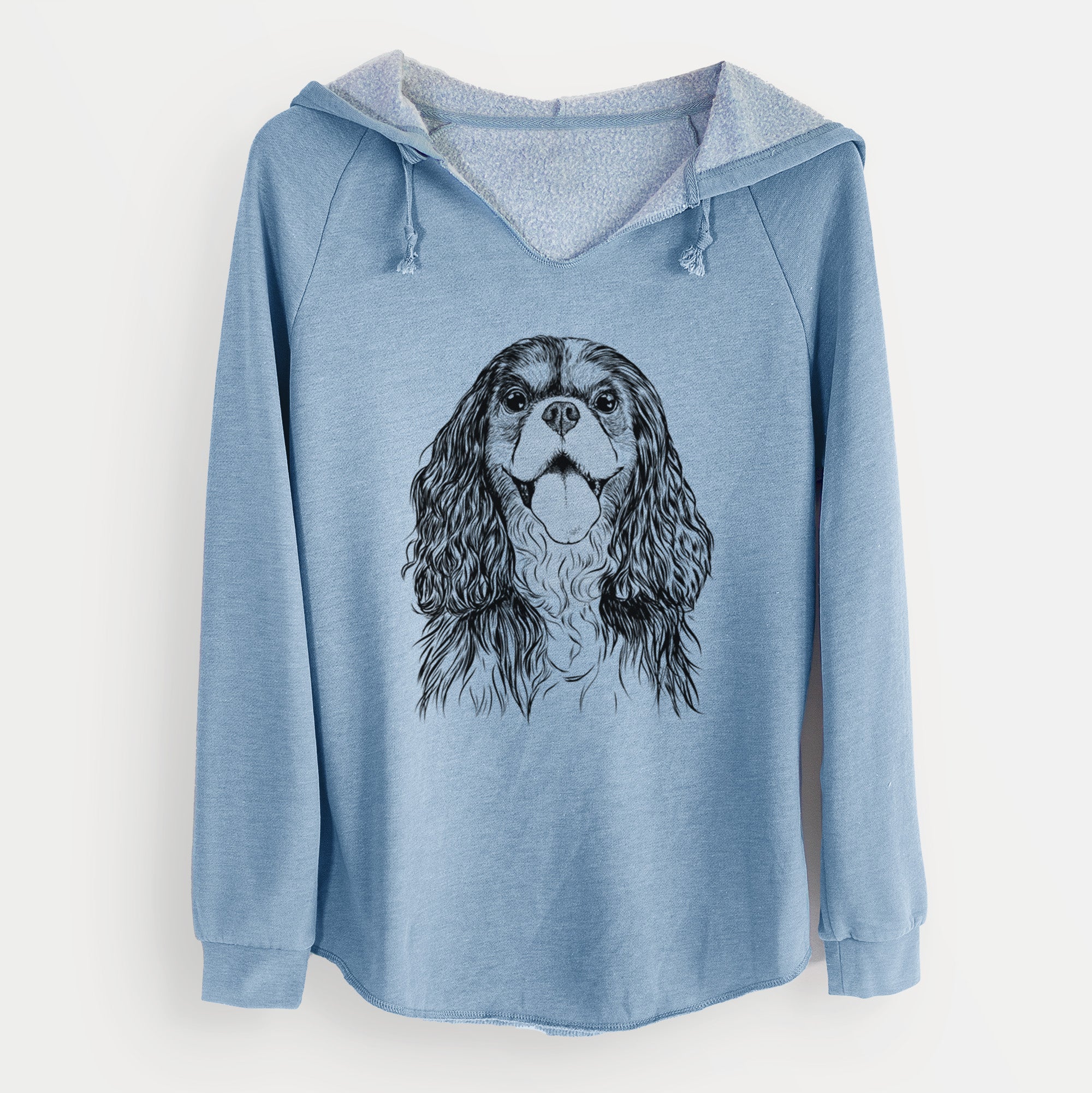 Bare Brandy the Cavalier King Charles Spaniel - Cali Wave Hooded Sweatshirt