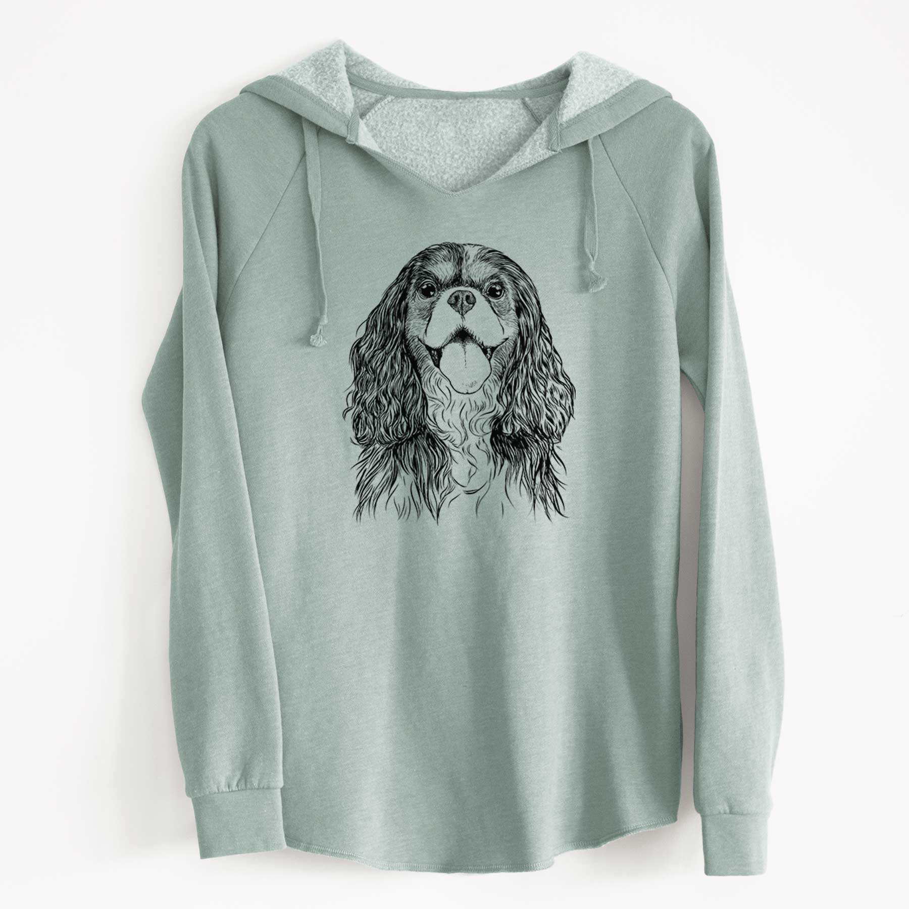 Bare Brandy the Cavalier King Charles Spaniel - Cali Wave Hooded Sweatshirt