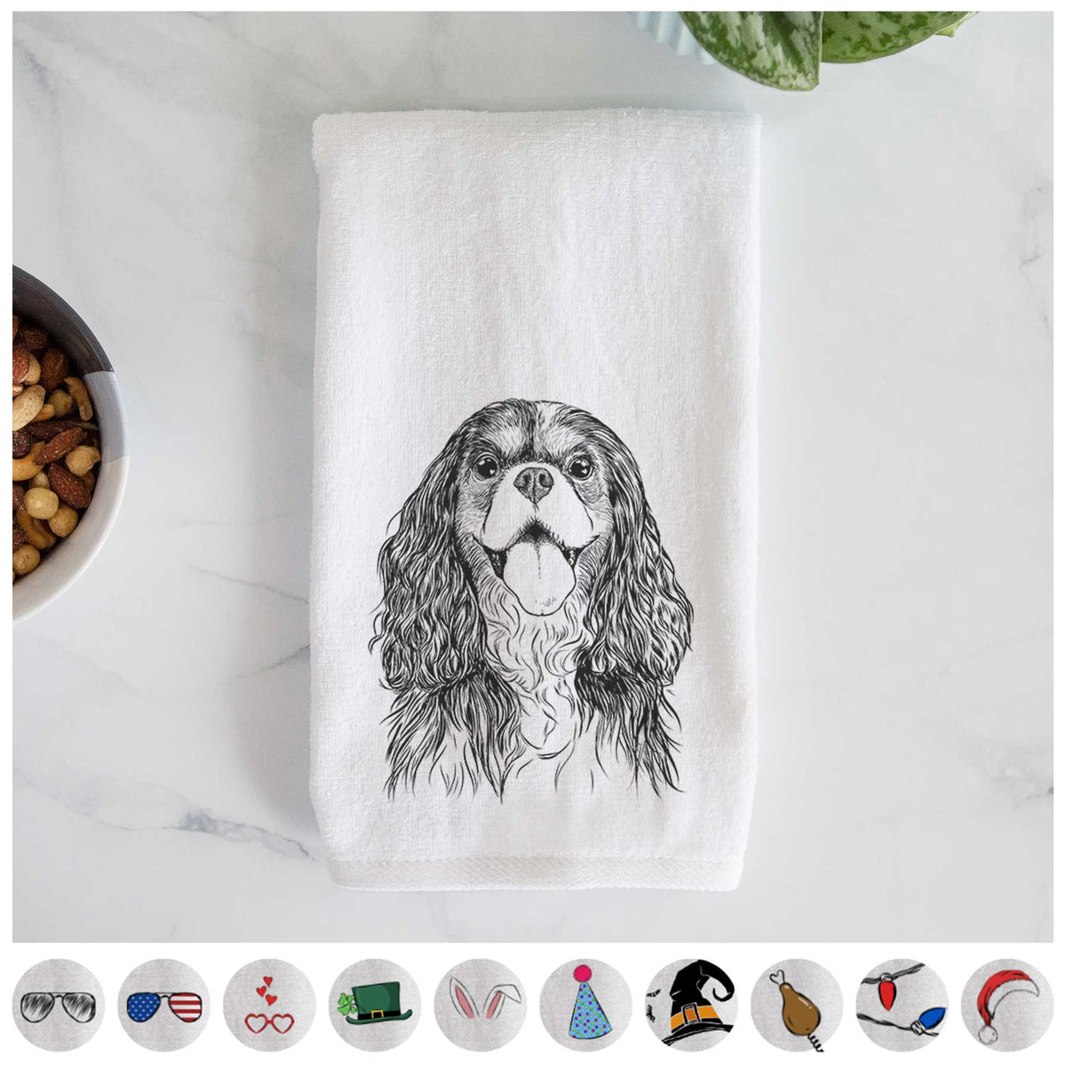 Brandy the Cavalier King Charles Spaniel Decorative Hand Towel