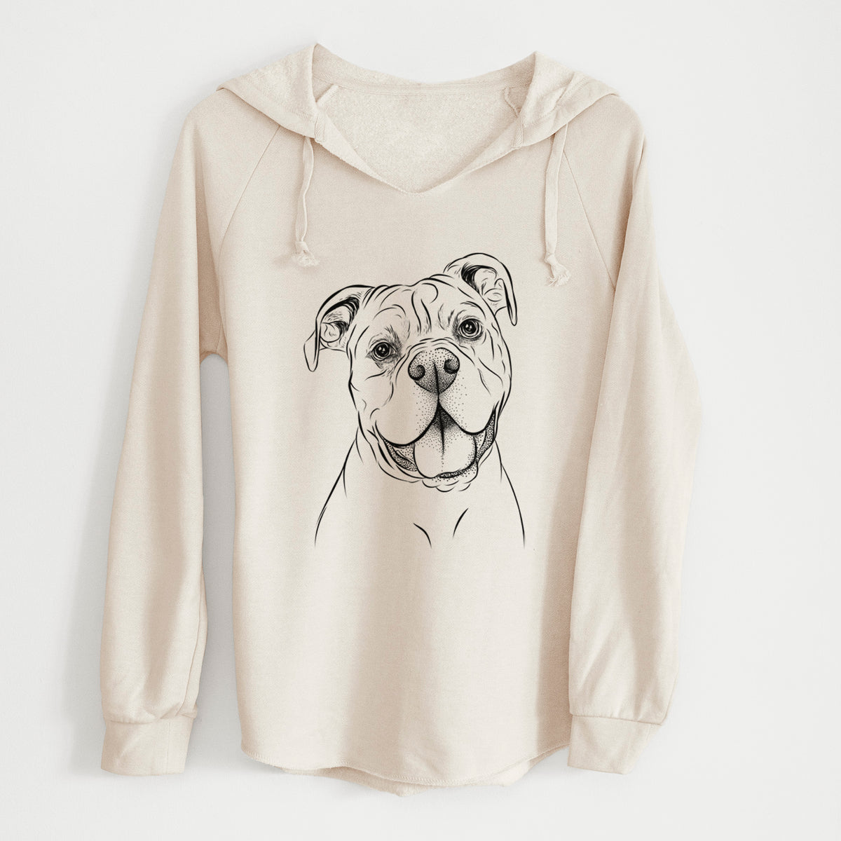 Bare Bravo the Bulldog Mix - Cali Wave Hooded Sweatshirt