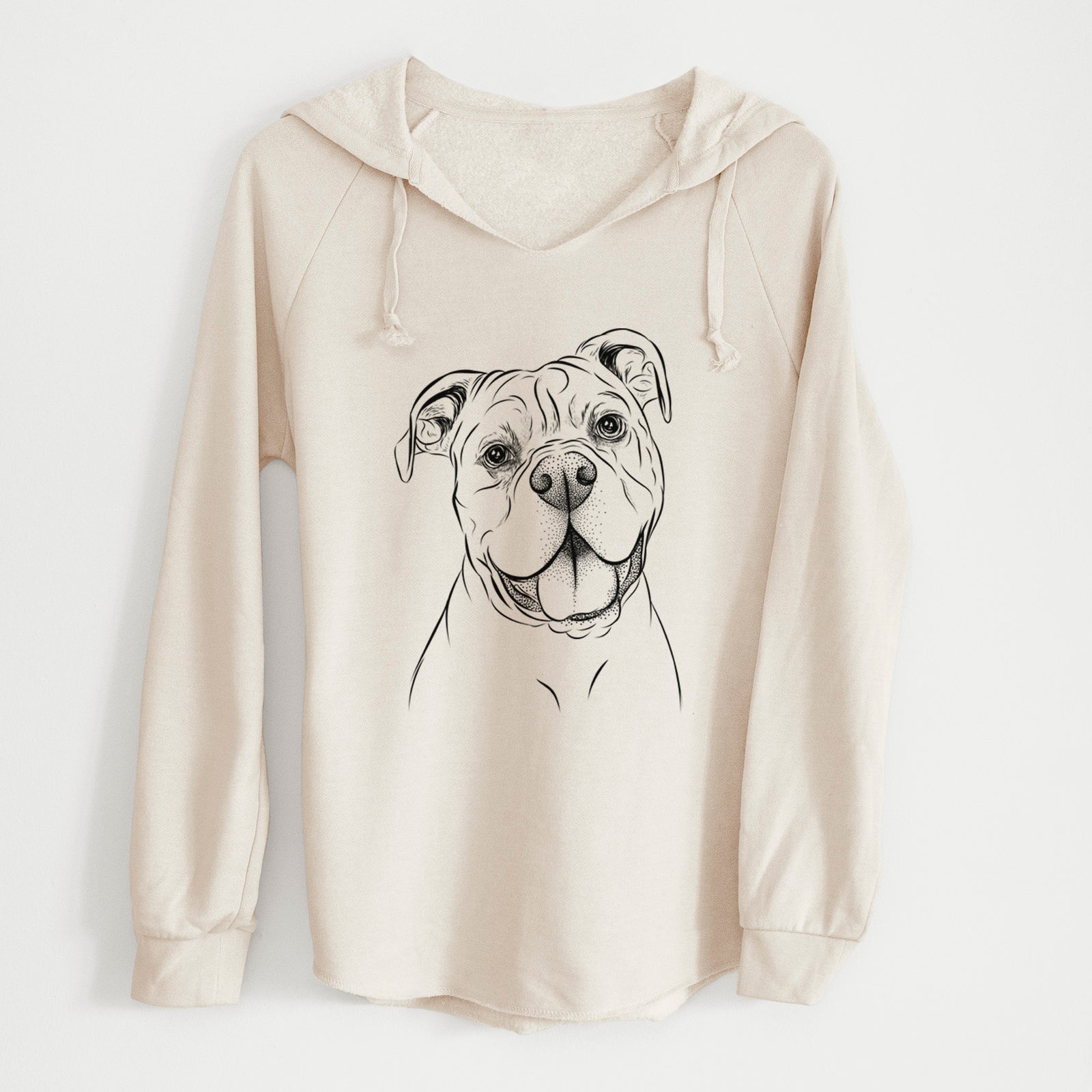 Bare Bravo the Bulldog Mix - Cali Wave Hooded Sweatshirt