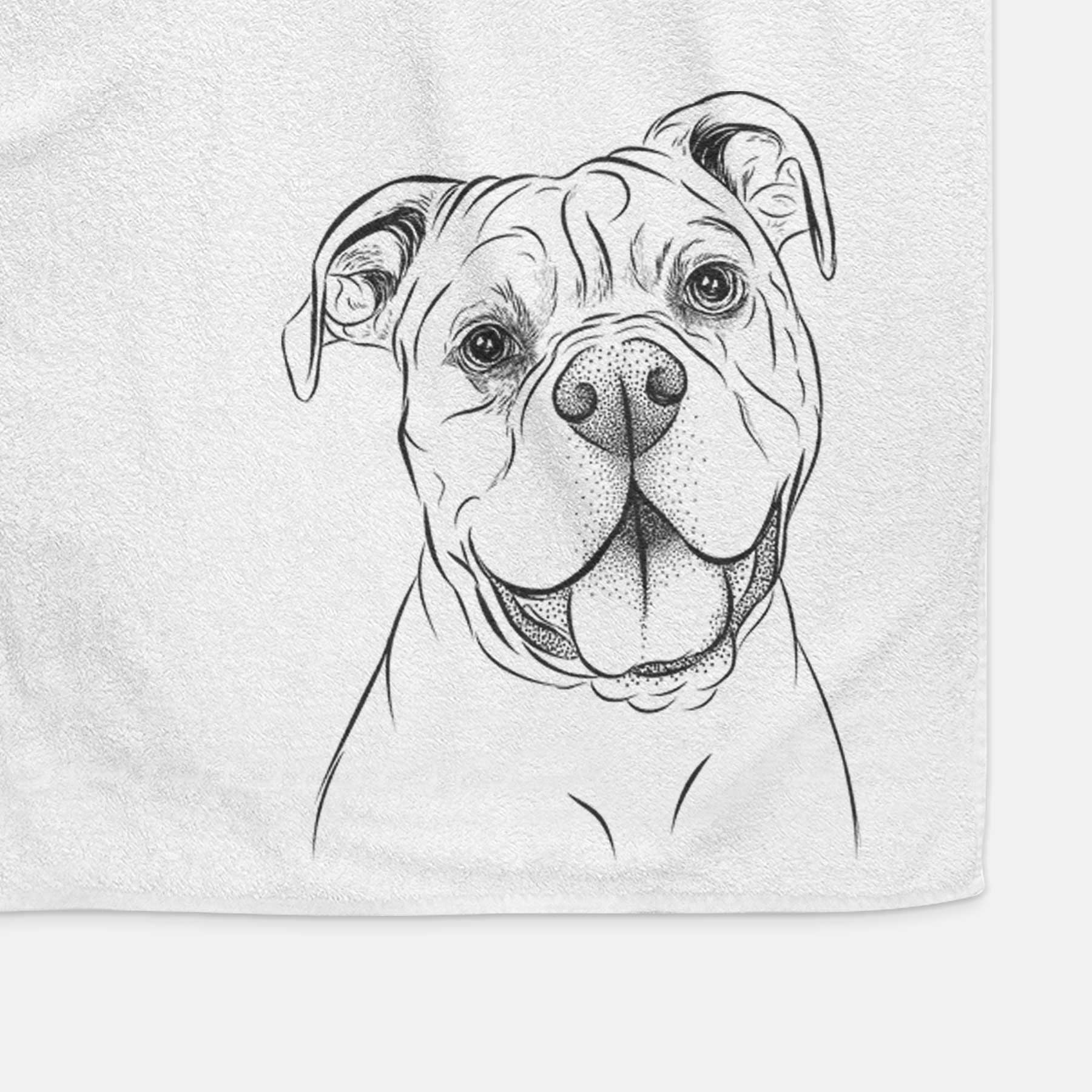 Bravo the Bulldog Mix Decorative Hand Towel