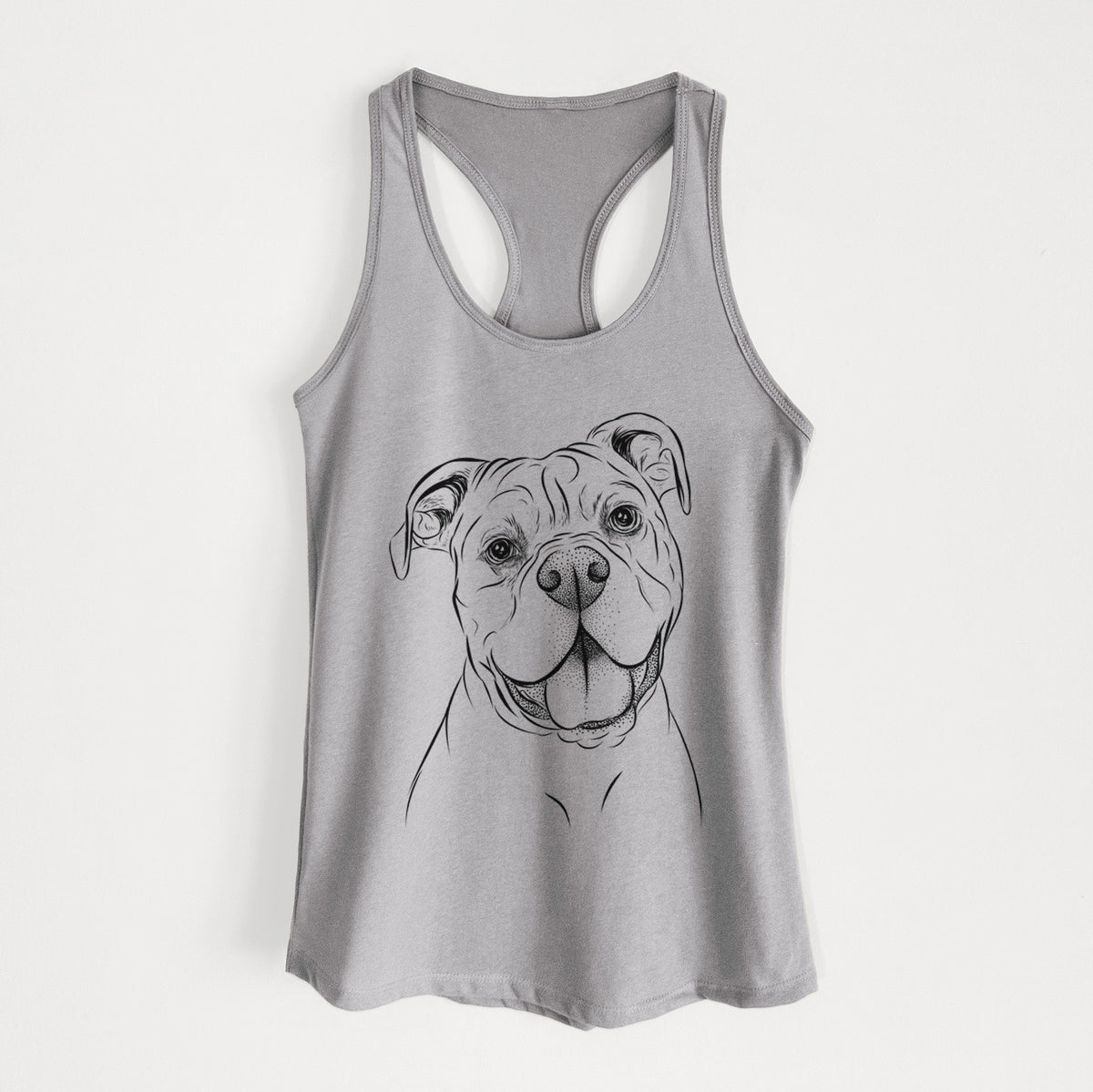 Bravo the Bulldog Mix - Women&#39;s Racerback Tanktop