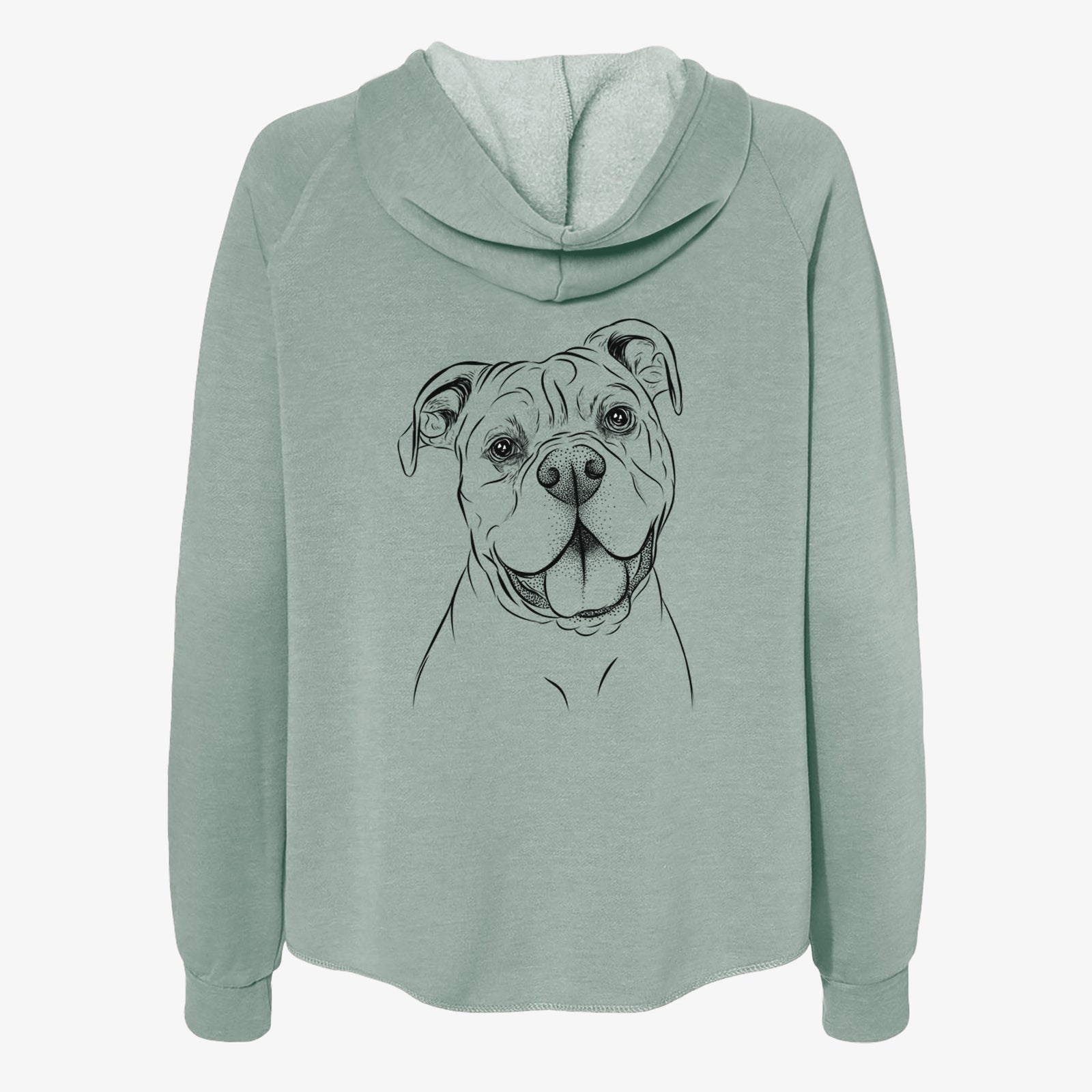 Bravo the Bulldog Mix - Women's Cali Wave Zip-Up Sweatshirt