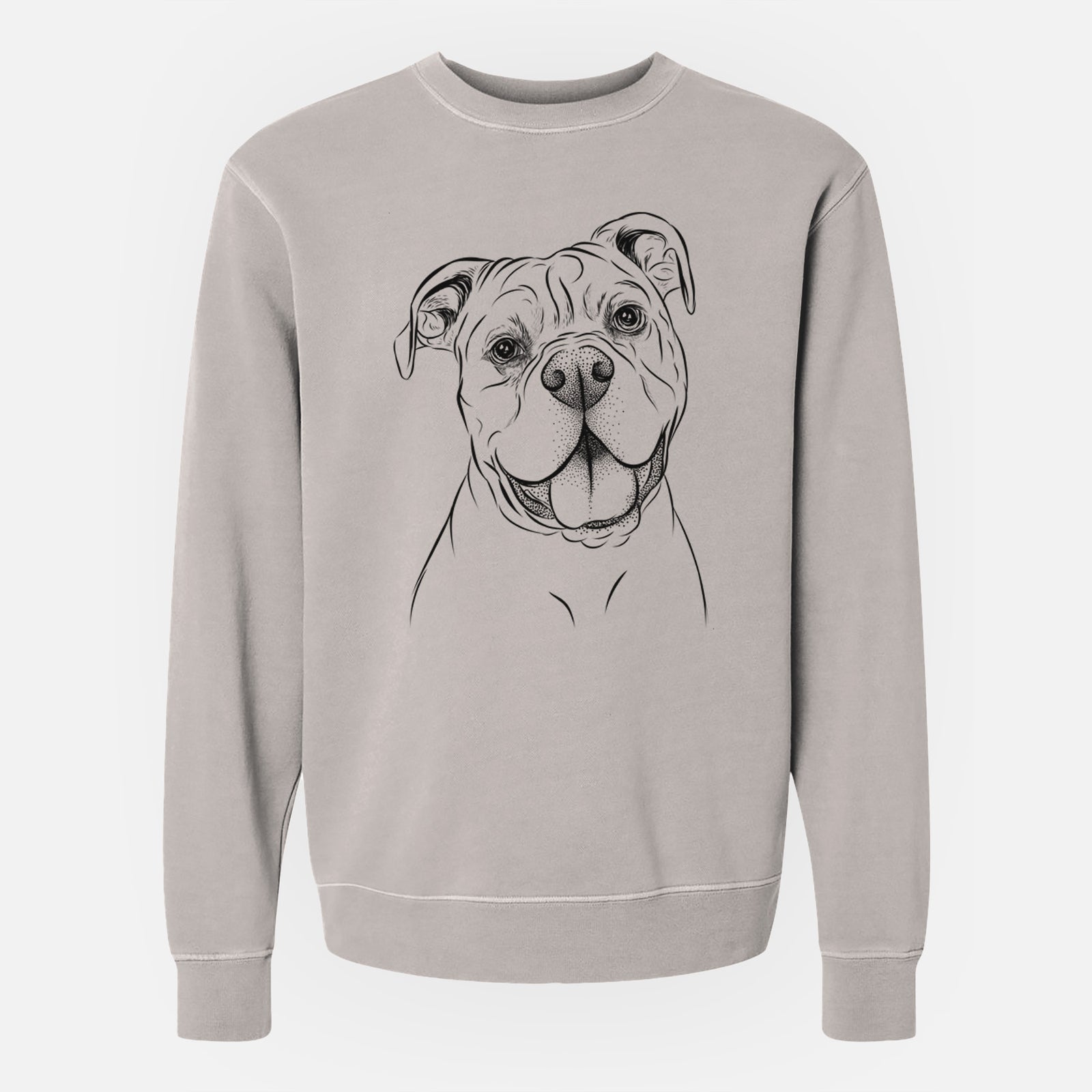 Bare Bravo the Bulldog Mix - Unisex Pigment Dyed Crew Sweatshirt