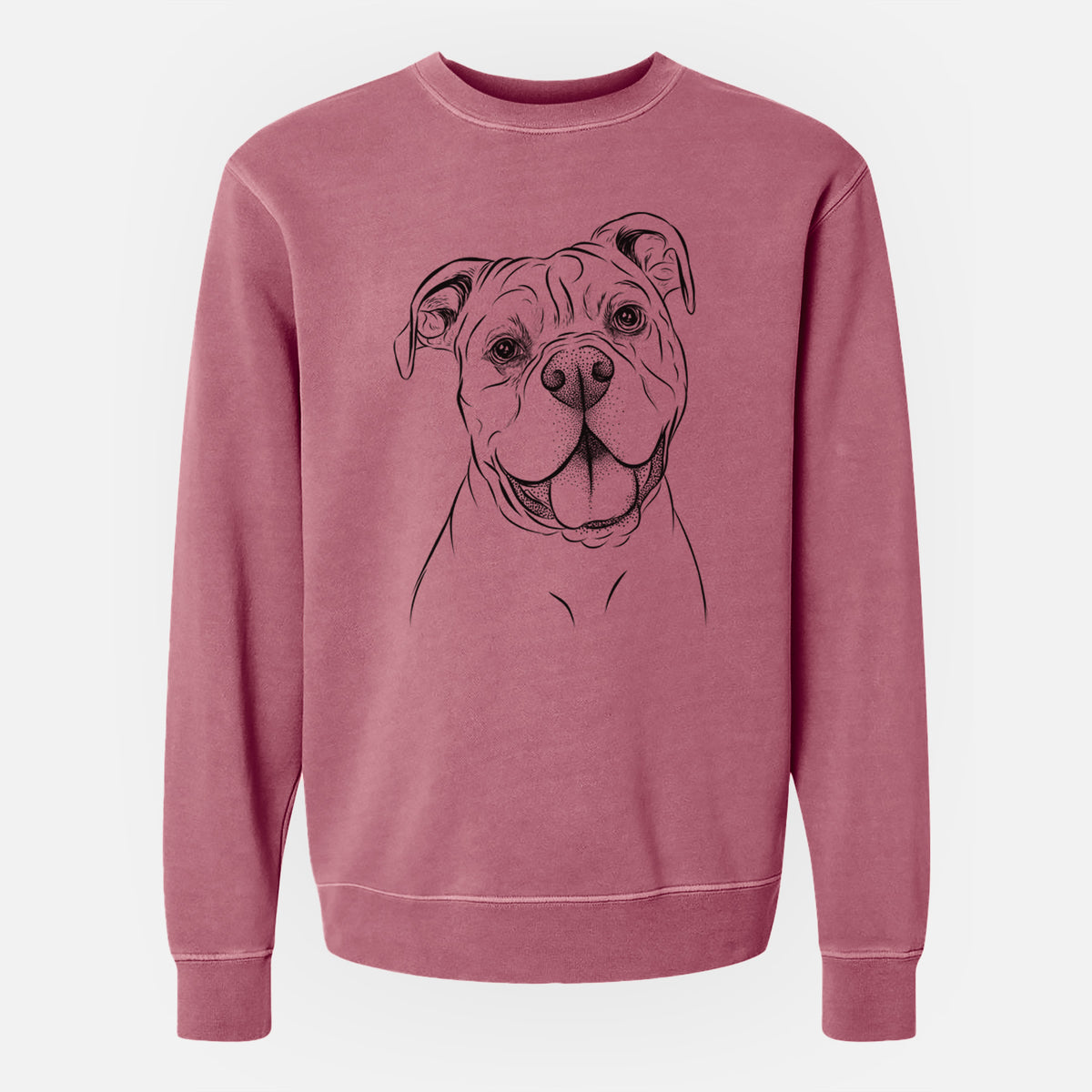 Bare Bravo the Bulldog Mix - Unisex Pigment Dyed Crew Sweatshirt