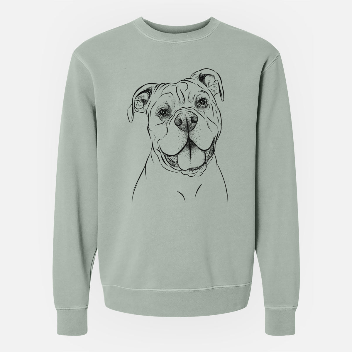 Bare Bravo the Bulldog Mix - Unisex Pigment Dyed Crew Sweatshirt