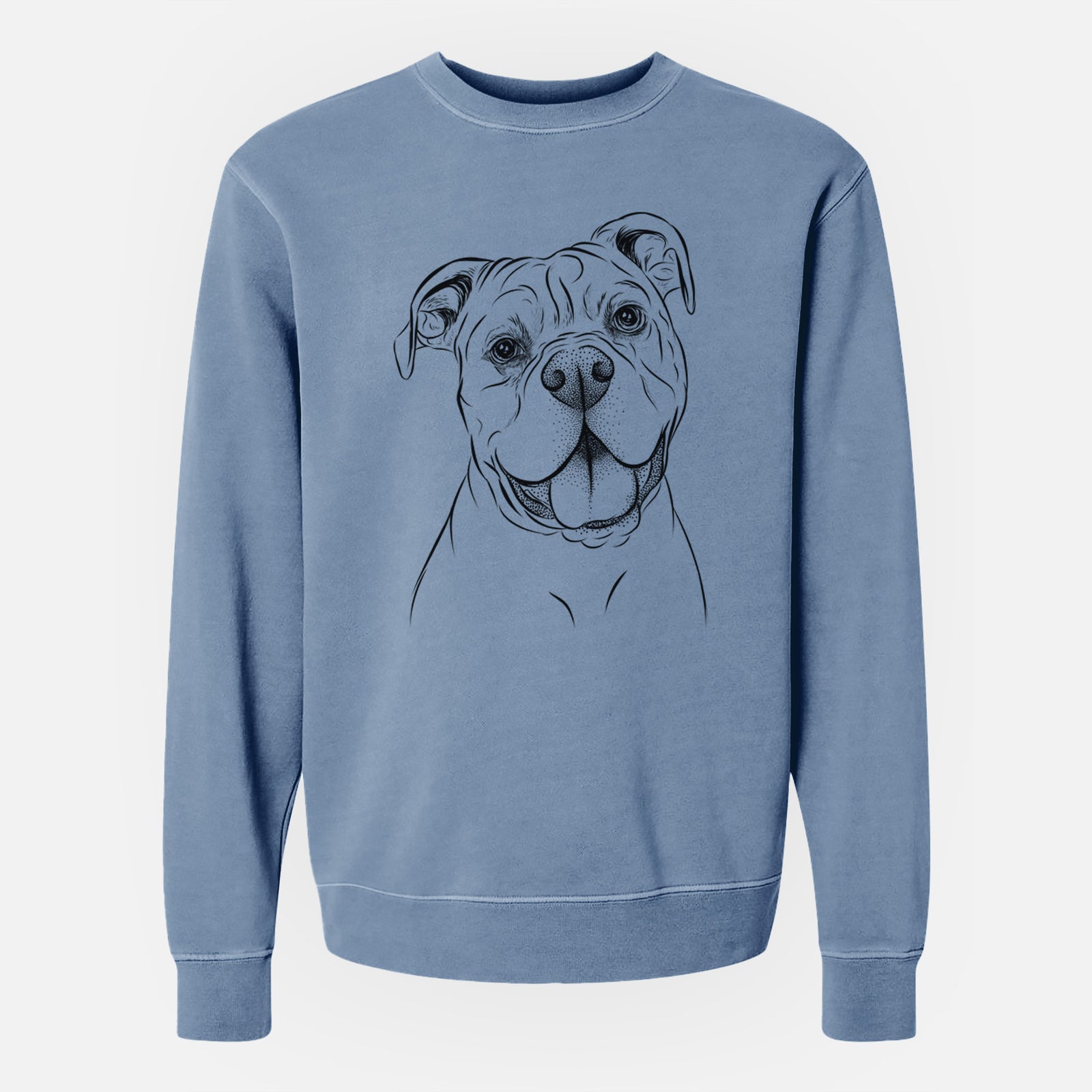 Bare Bravo the Bulldog Mix - Unisex Pigment Dyed Crew Sweatshirt