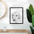 Braxton the Yellow Lab Art Print